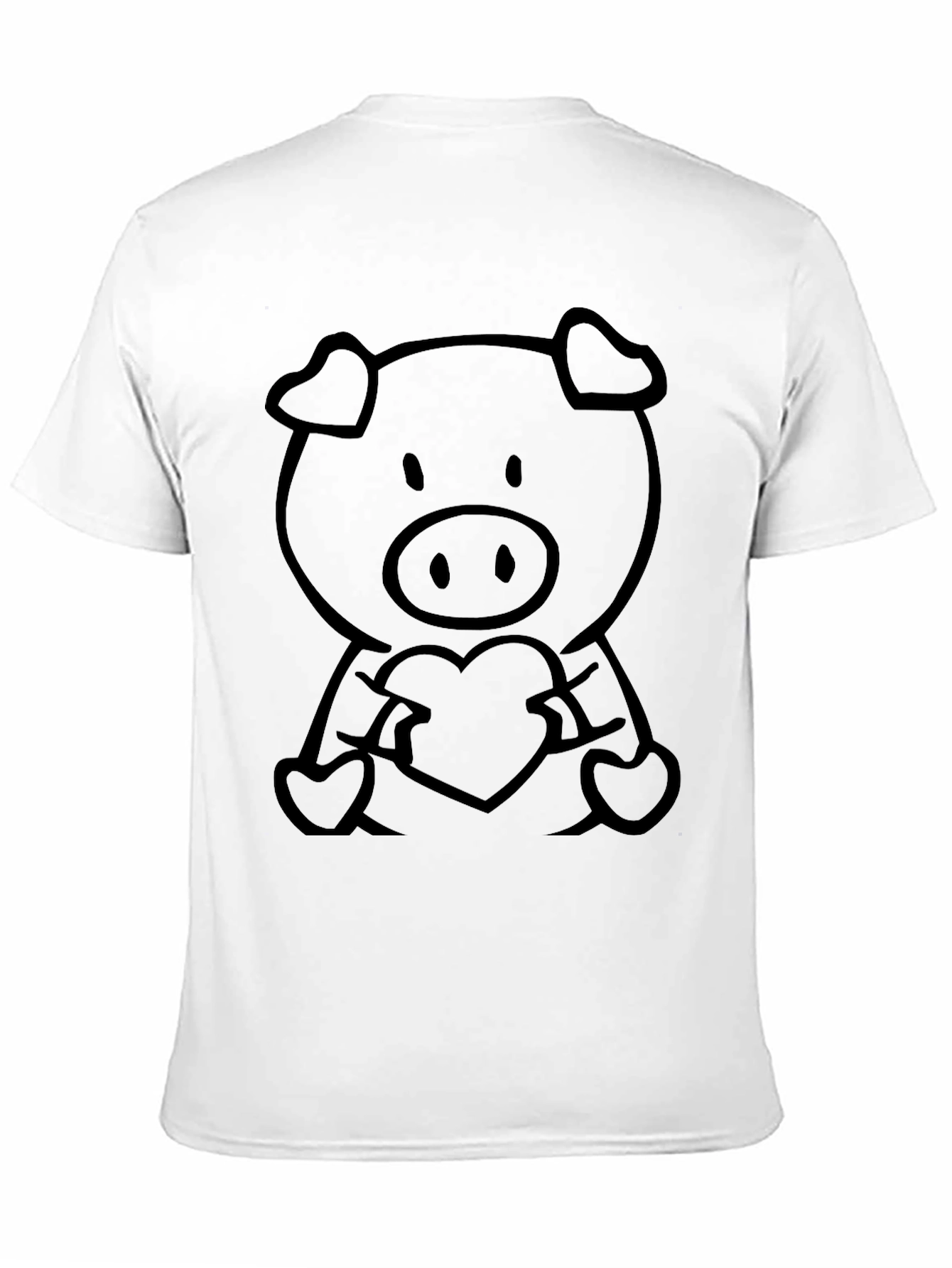 Cute Pig Heart T-Shirt - Soft Cotton Blend