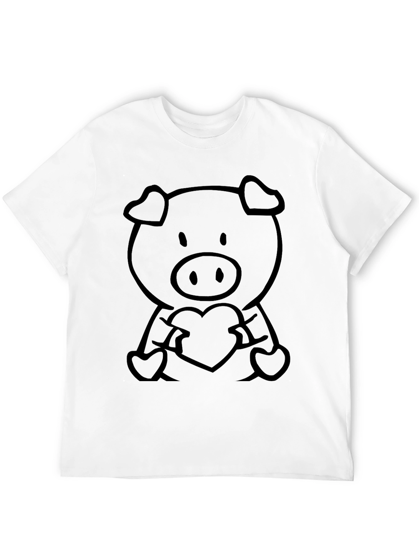 Cute Pig Heart T-Shirt - Soft Cotton Blend