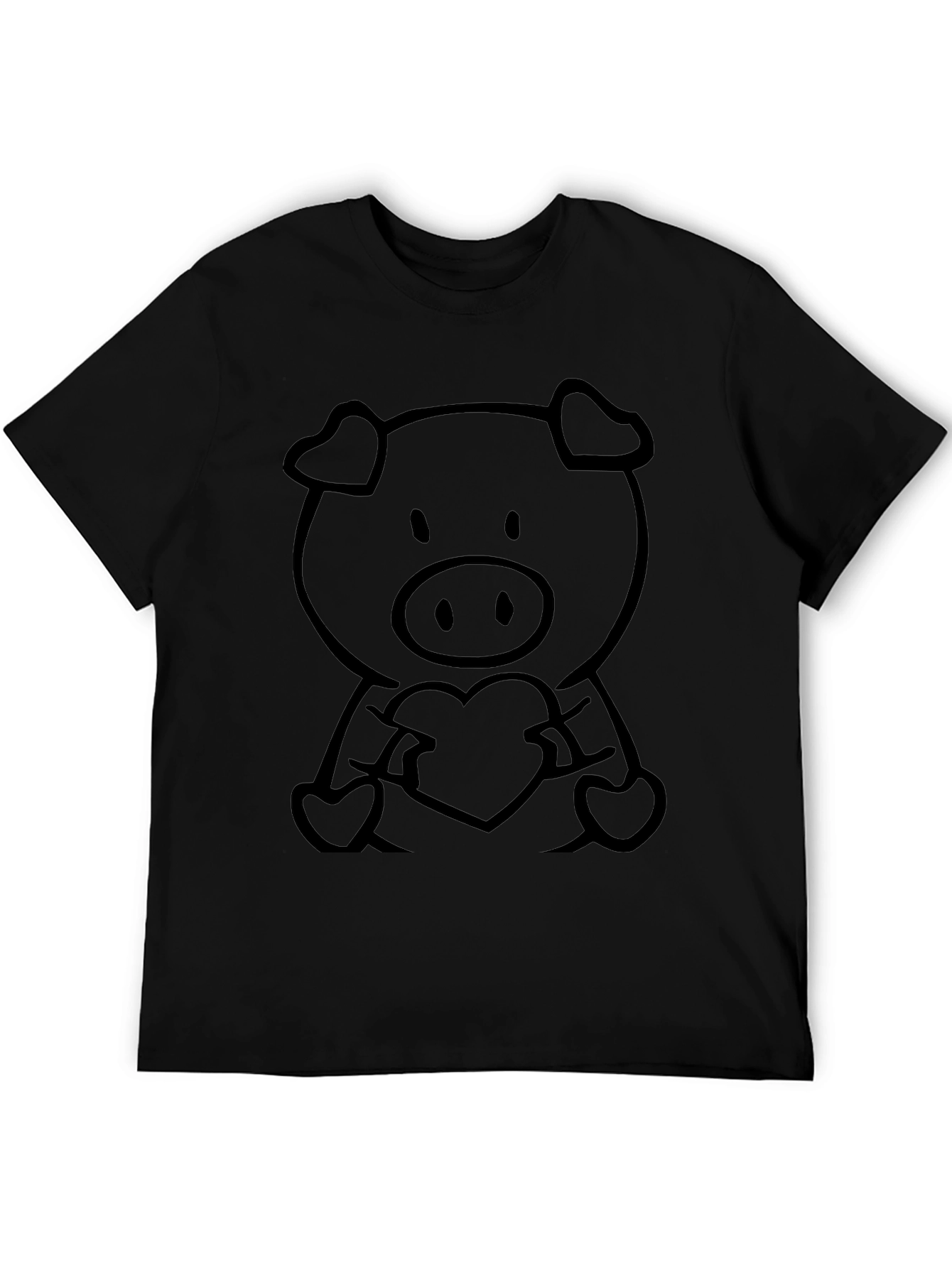 Cute Pig Heart T-Shirt - Soft Cotton Blend