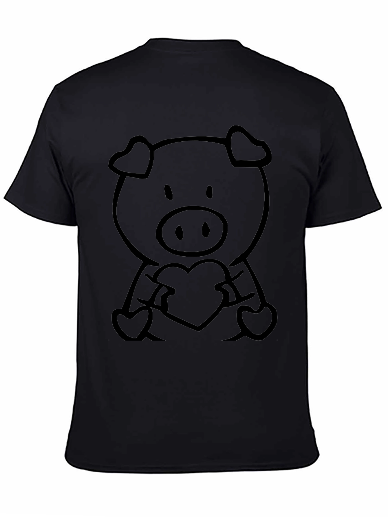Cute Pig Heart T-Shirt - Soft Cotton Blend