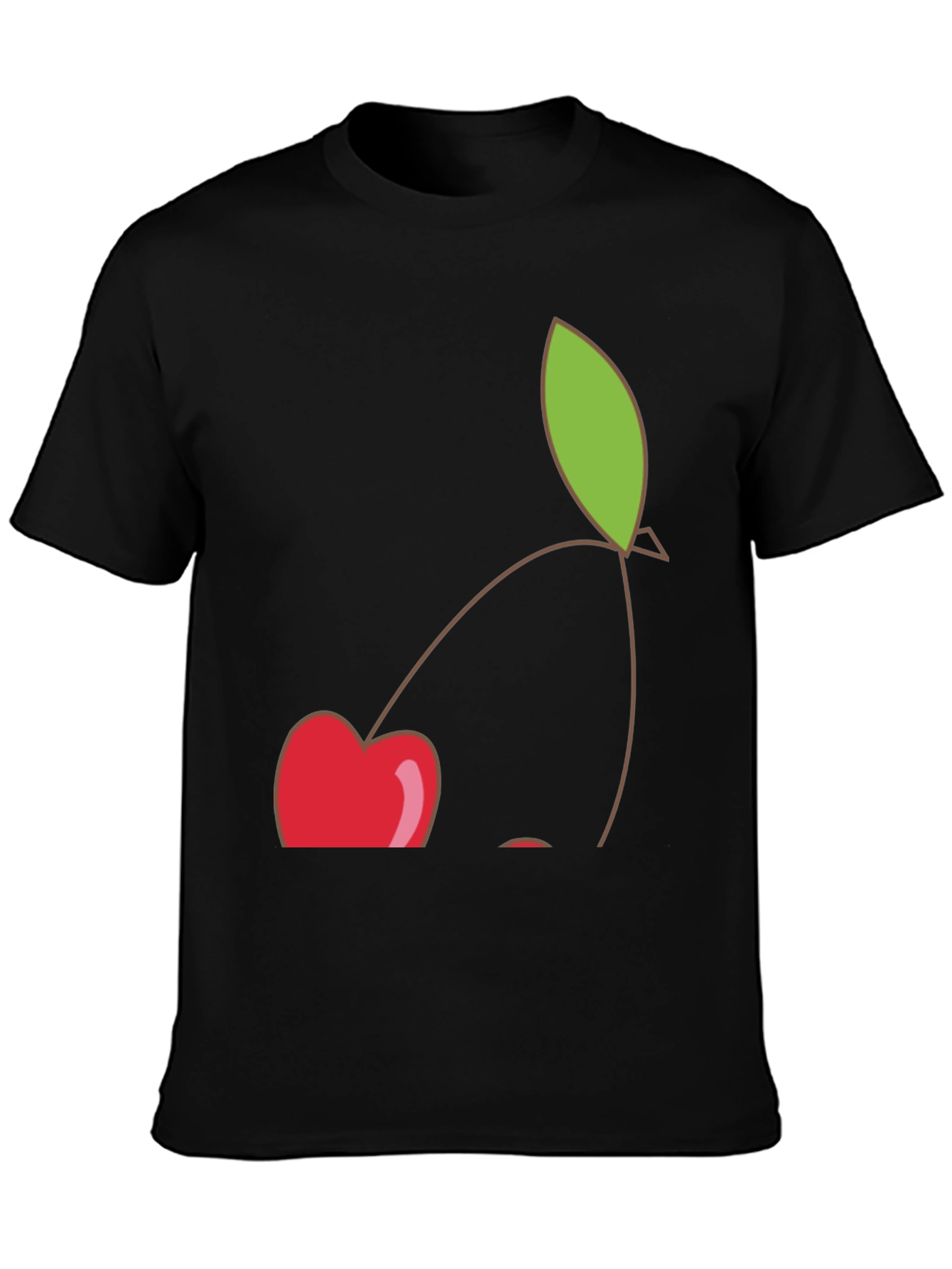 Cherry Graphic Black T-Shirt - Casual Style