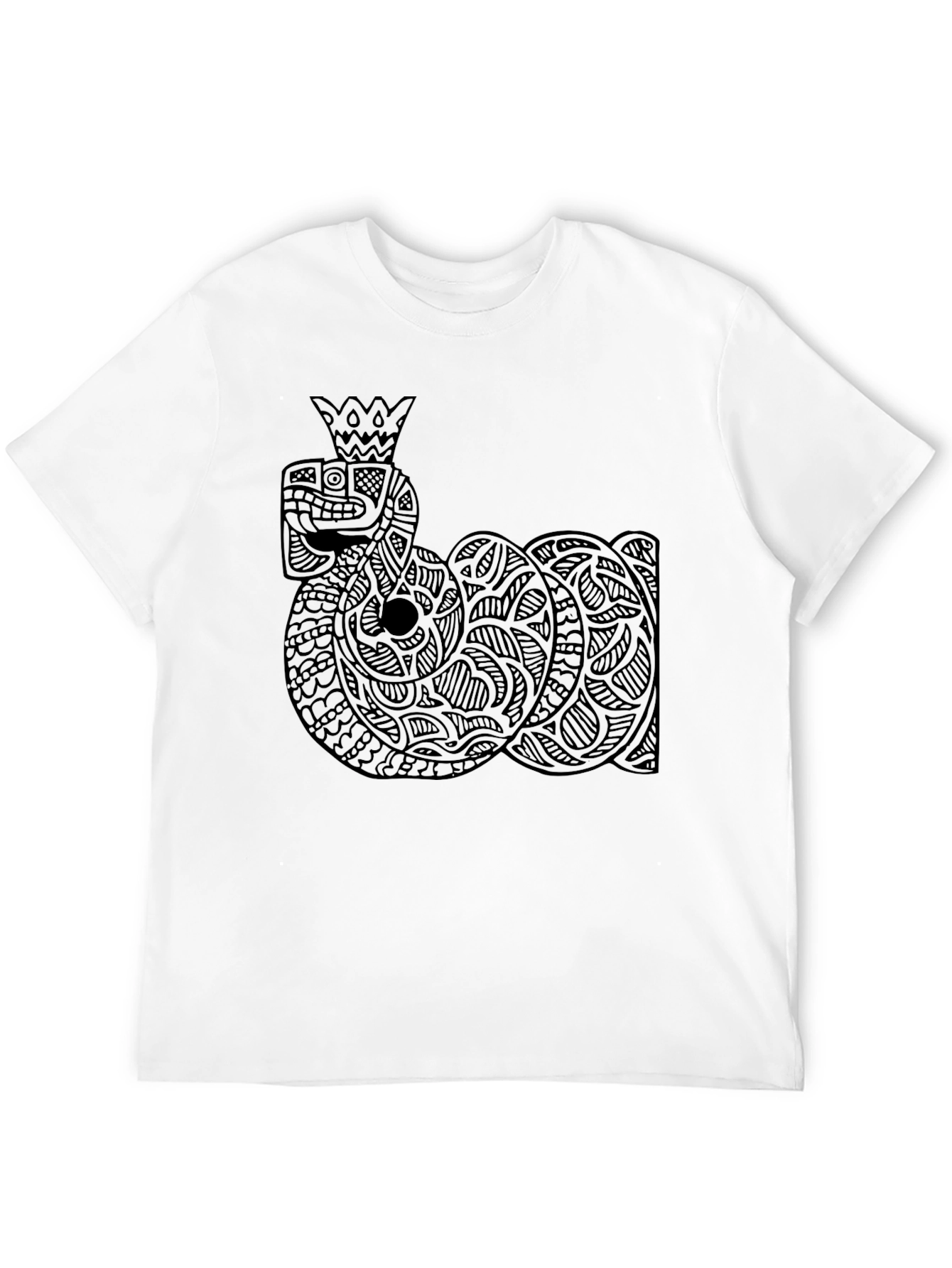 Aztec Snake King Black Graphic Tee