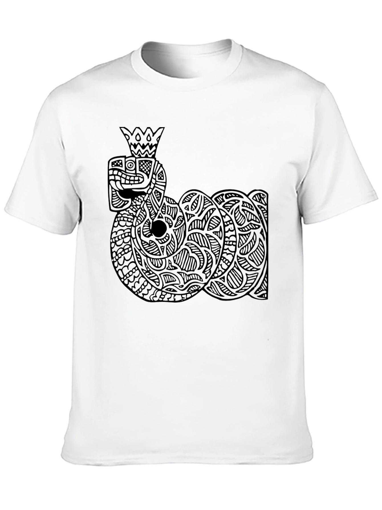 Aztec Snake King Black Graphic Tee