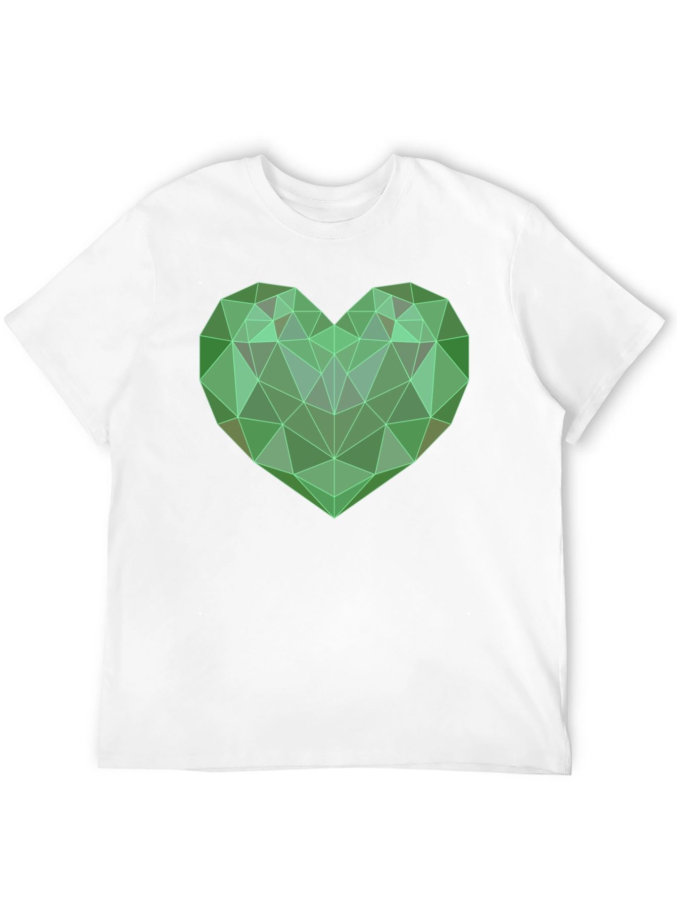 Geometric Heart T-Shirt - Modern Design
