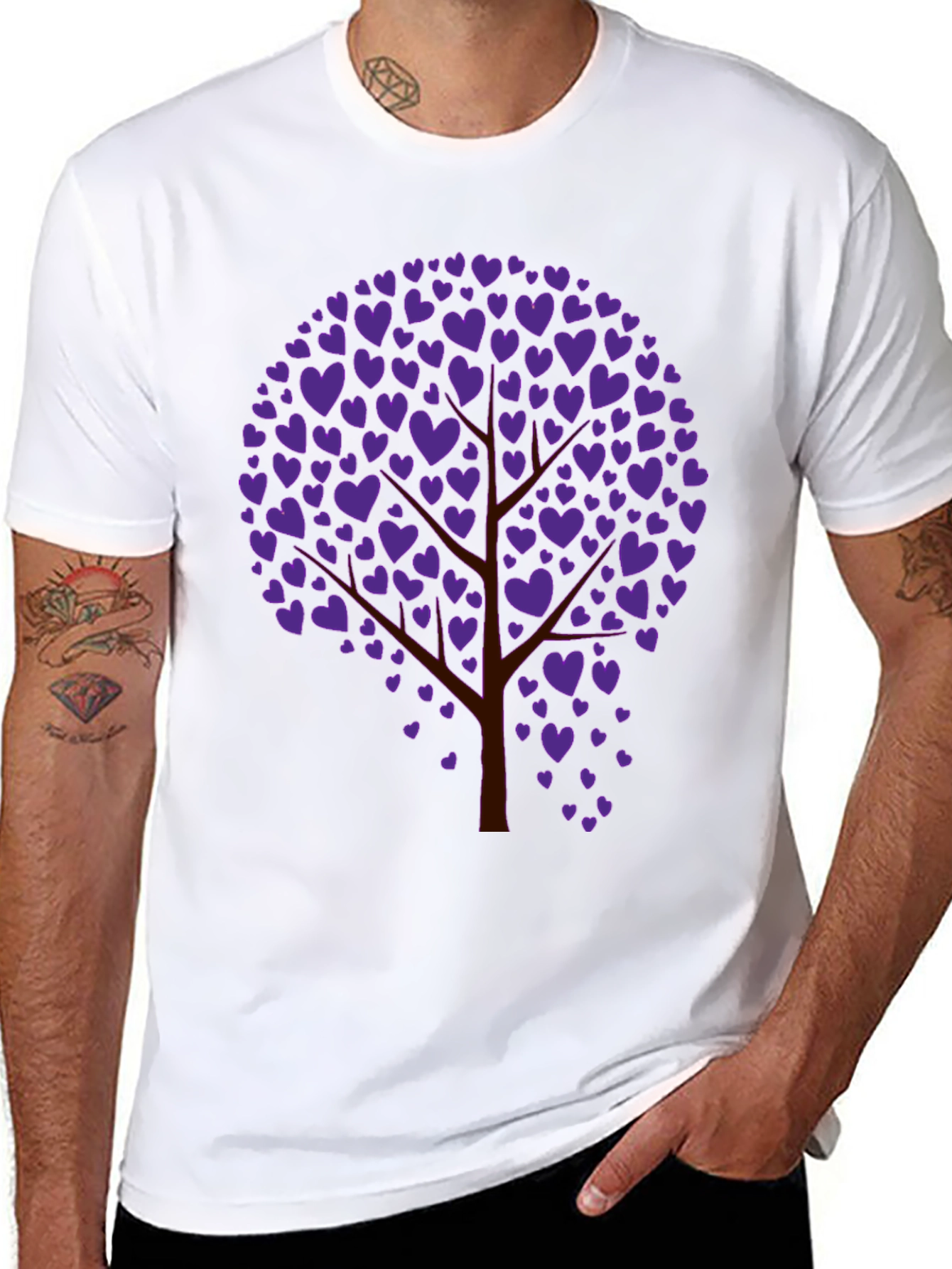 Heart Tree Graphic Tee - Black