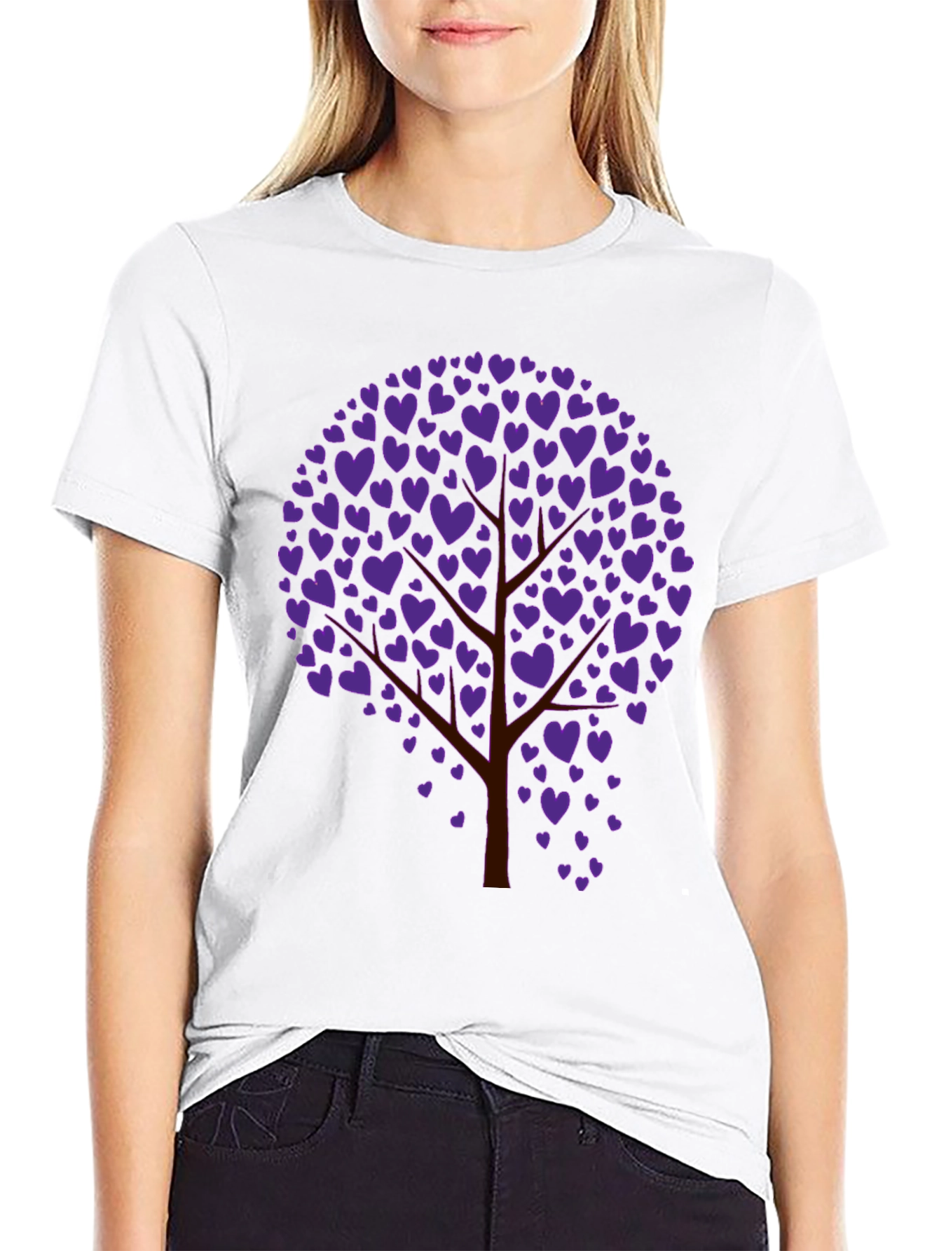 Heart Tree Graphic Tee - Black
