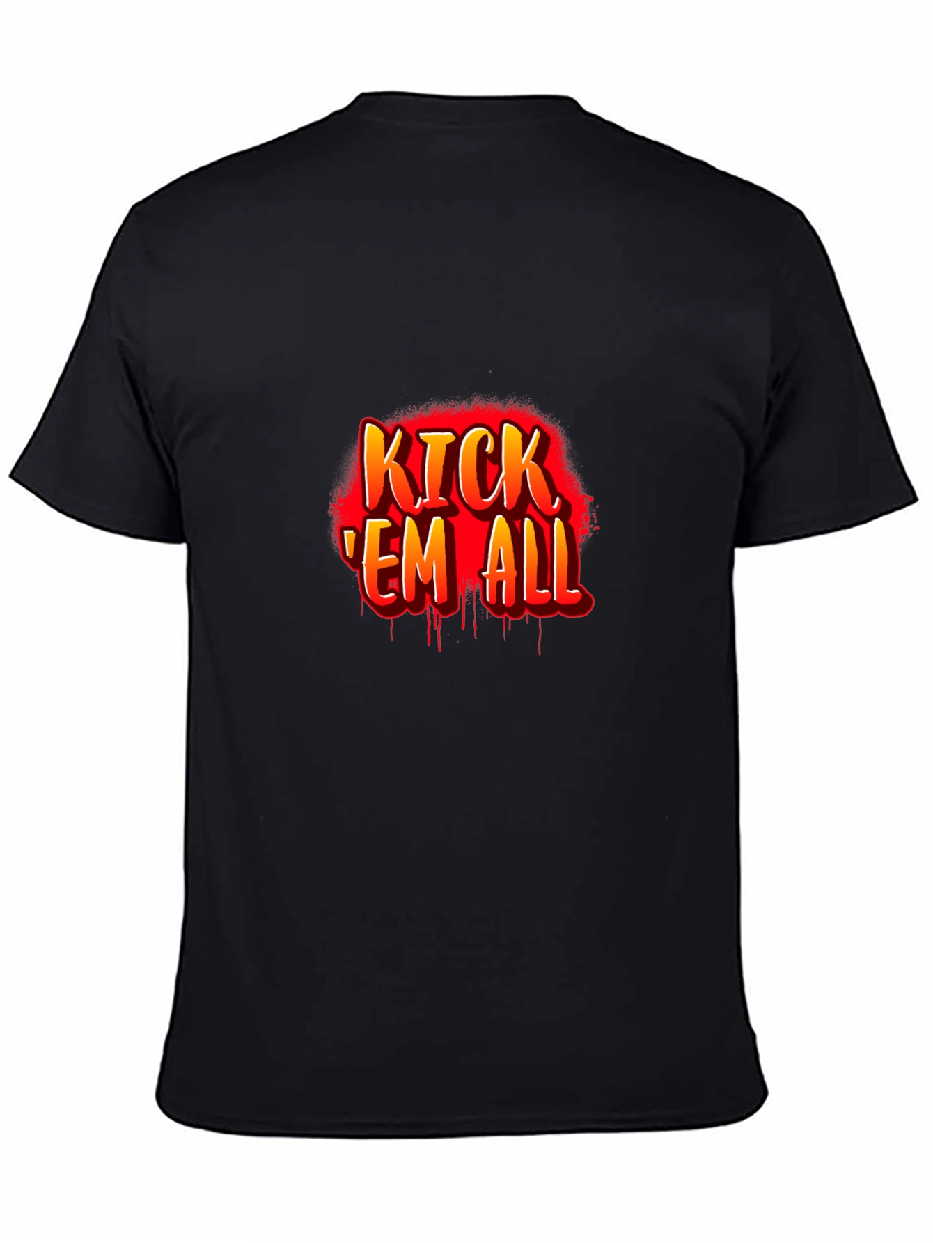 Kick Em All Graphic T-Shirt - Black