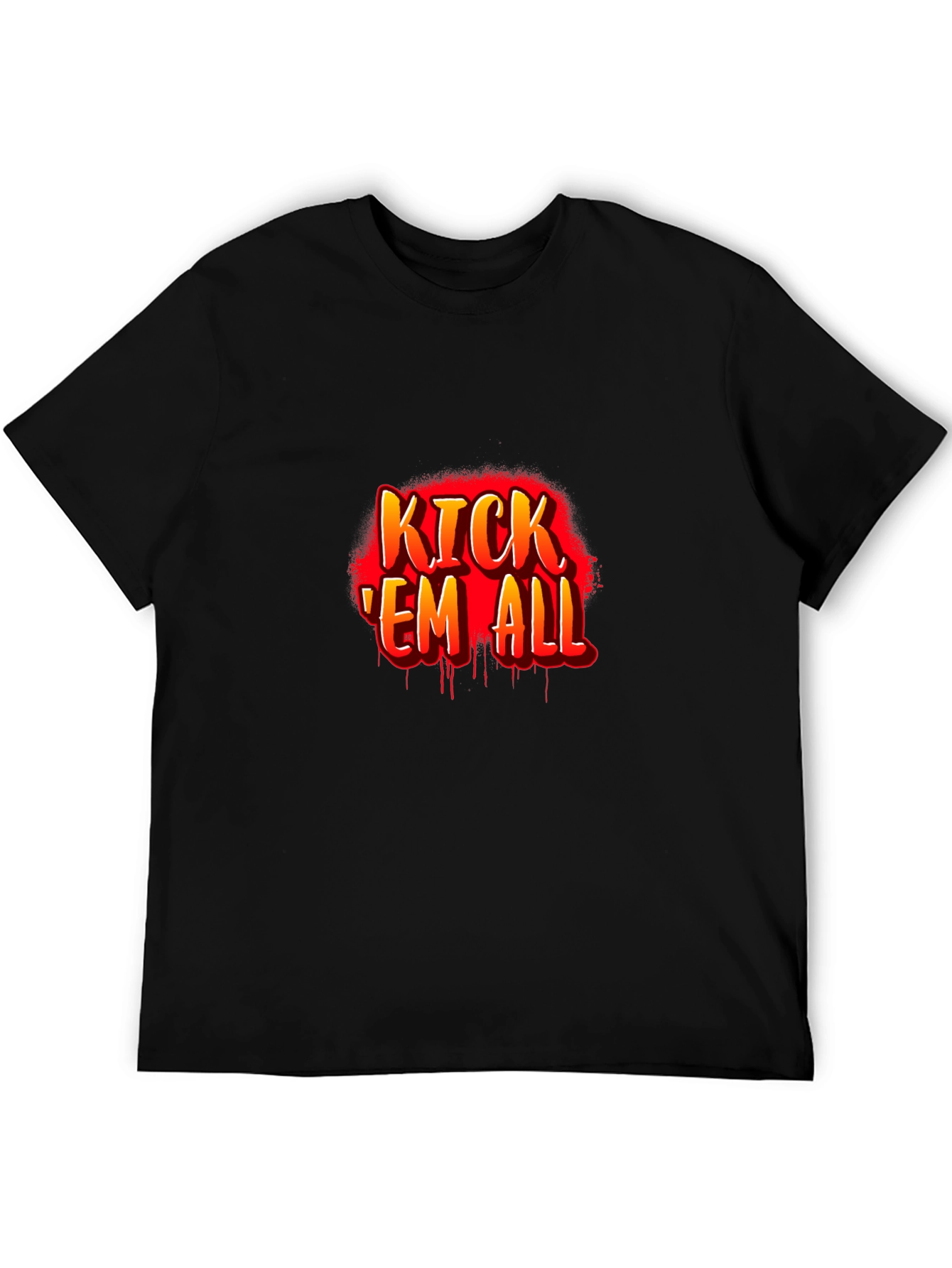 Kick Em All Graphic T-Shirt - Black