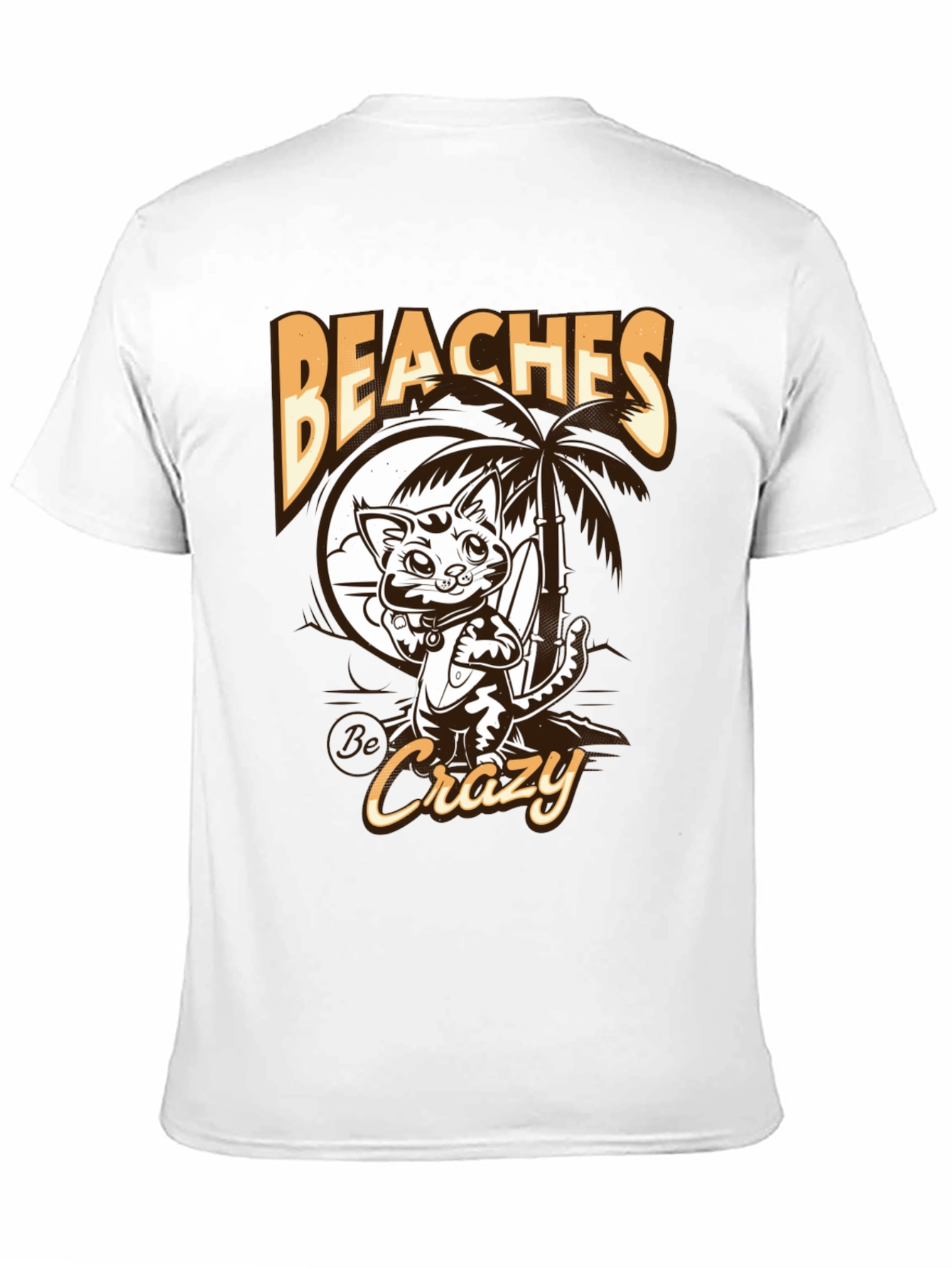 Beaches Crazy Cat Graphic T-Shirt