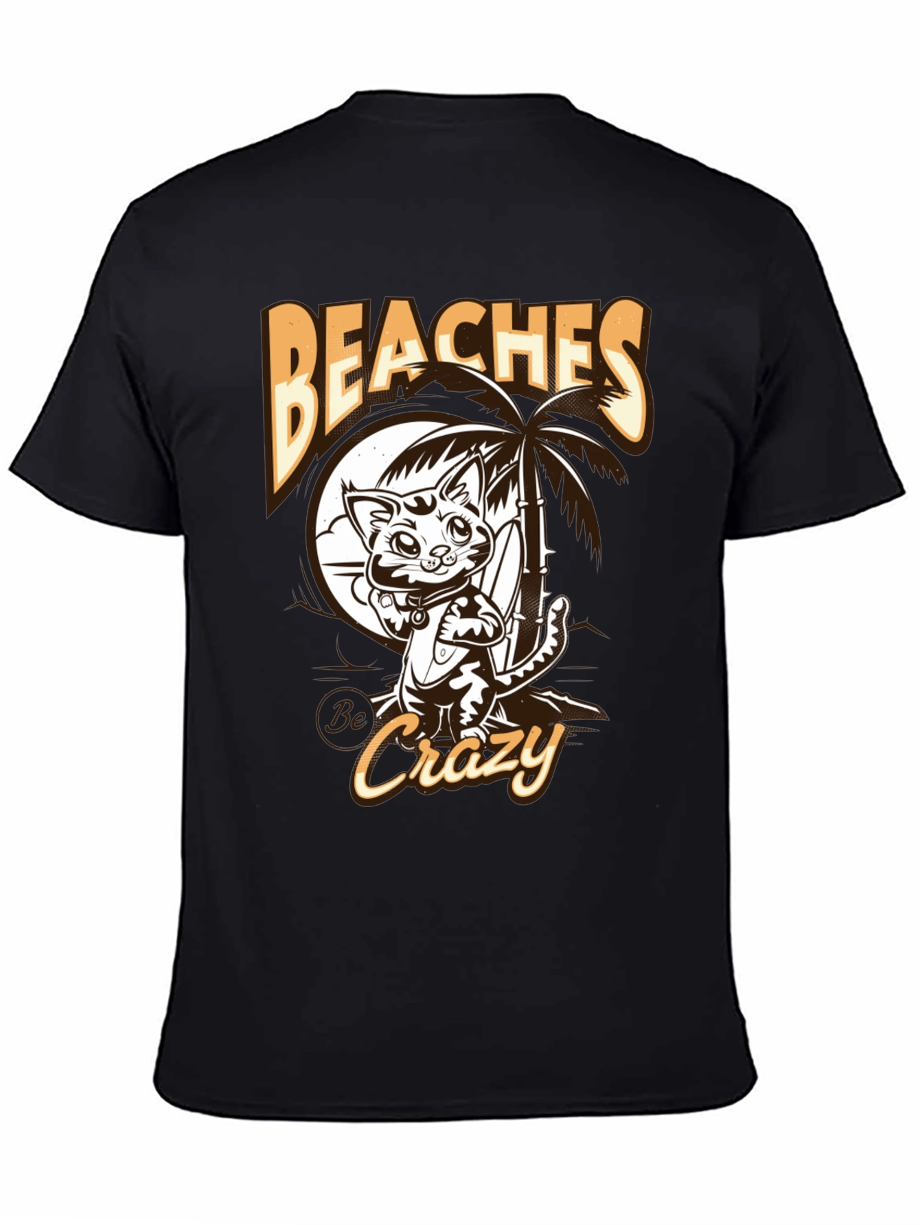 Beaches Crazy Cat Graphic T-Shirt