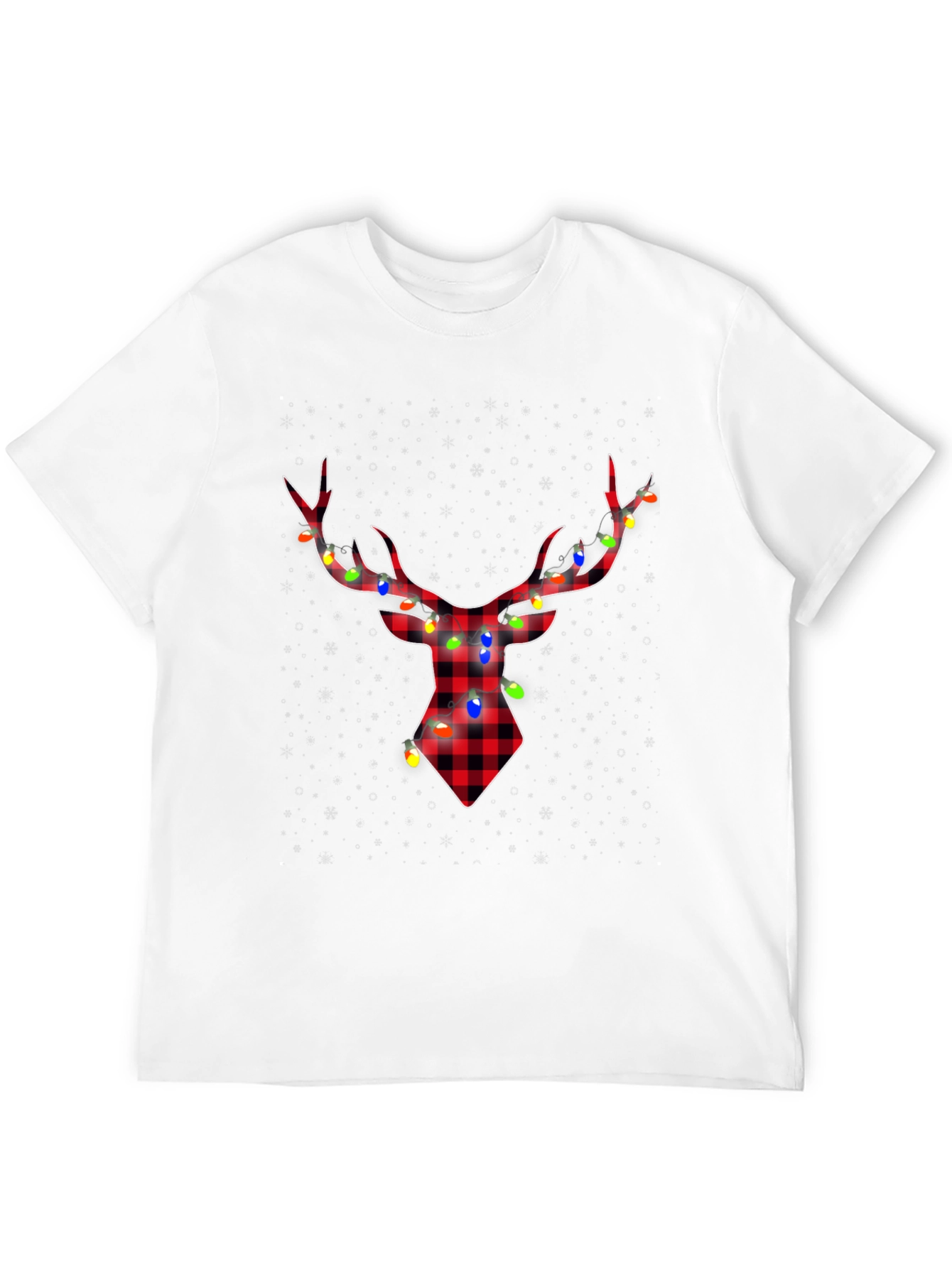 Plaid Deer with Lights Tee