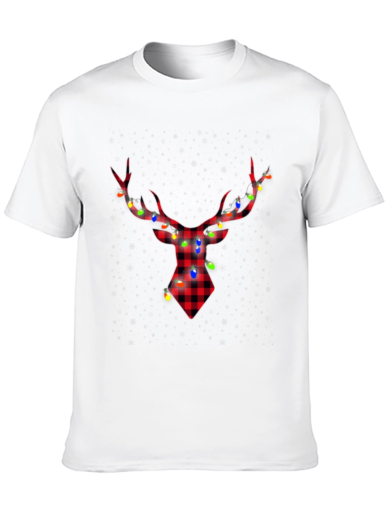 Plaid Deer with Lights Tee
