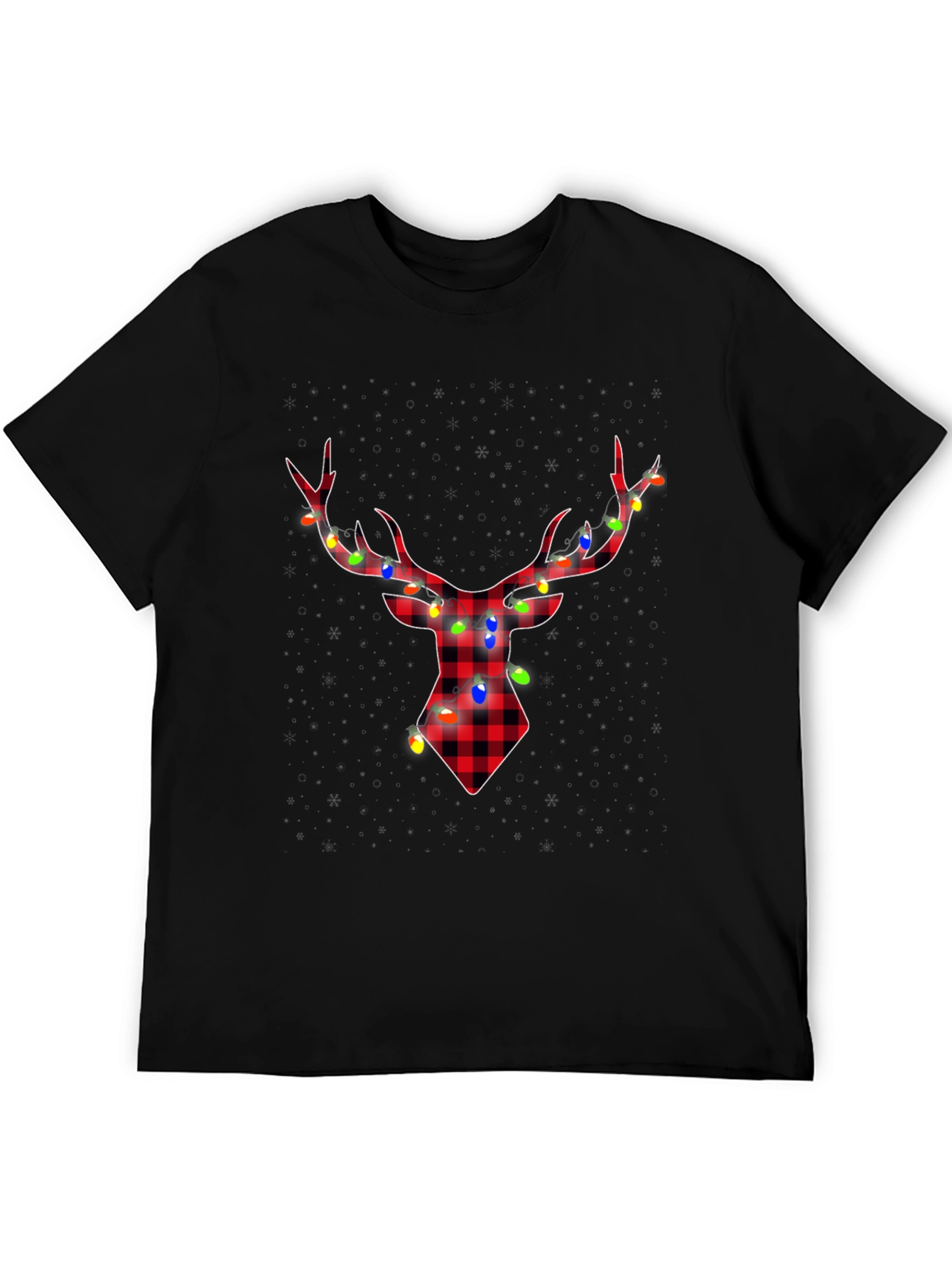 Plaid Deer with Lights Tee