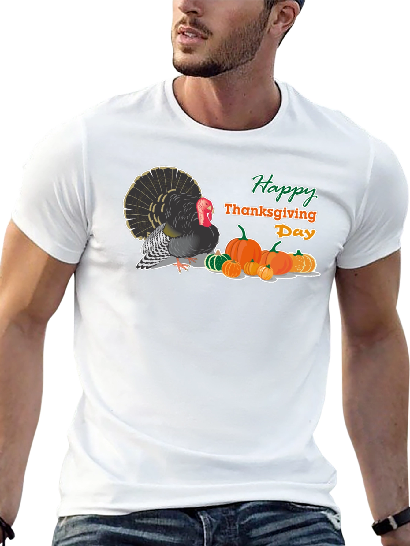 Thanksgiving Turkey & Pumpkins T-Shirt