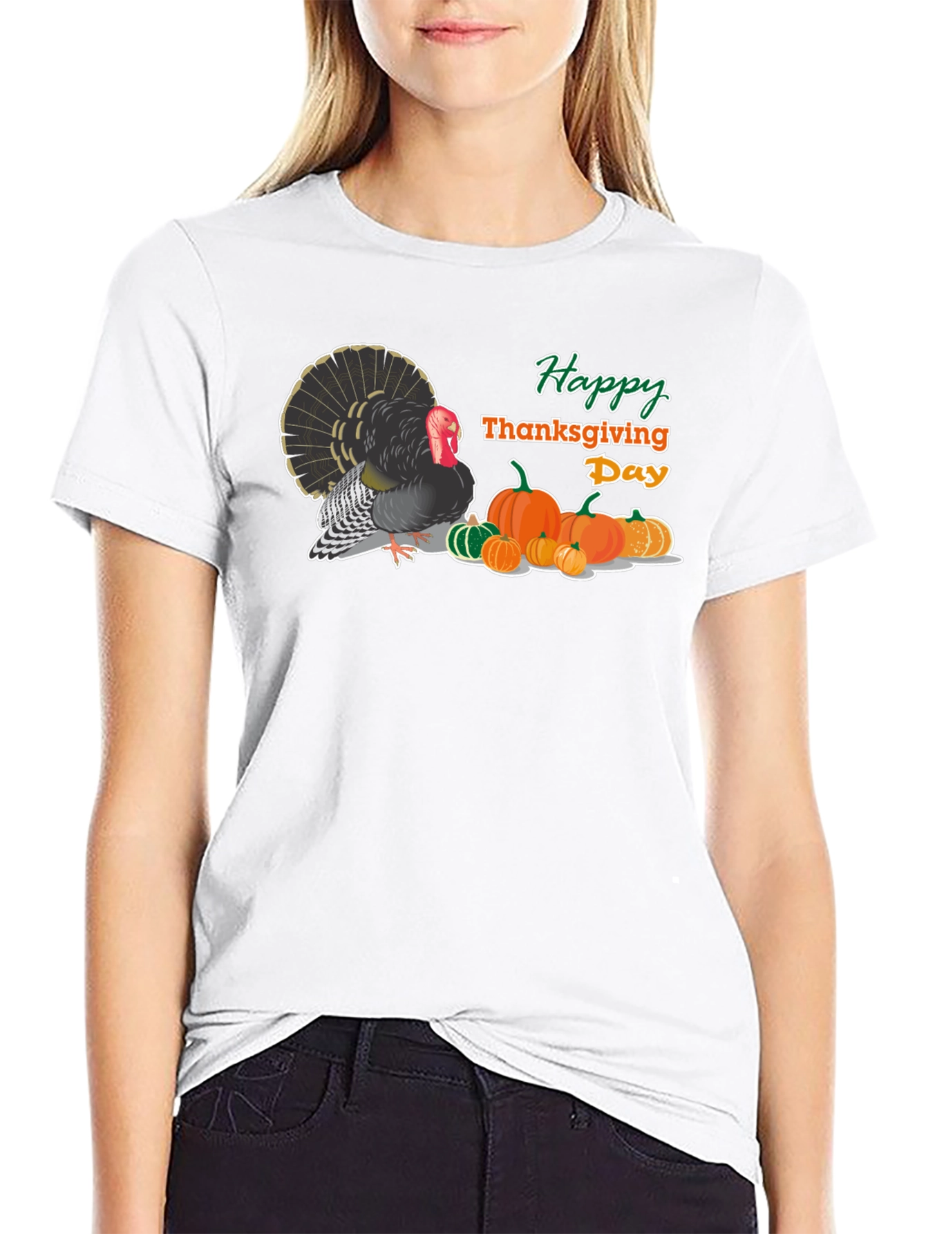 Thanksgiving Turkey & Pumpkins T-Shirt