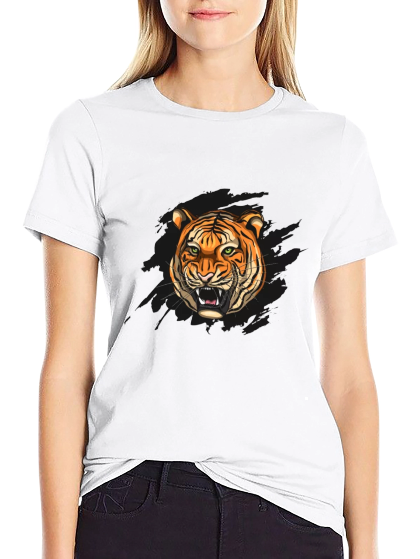 Tiger Graphic Black T-Shirt - Fierce Style!