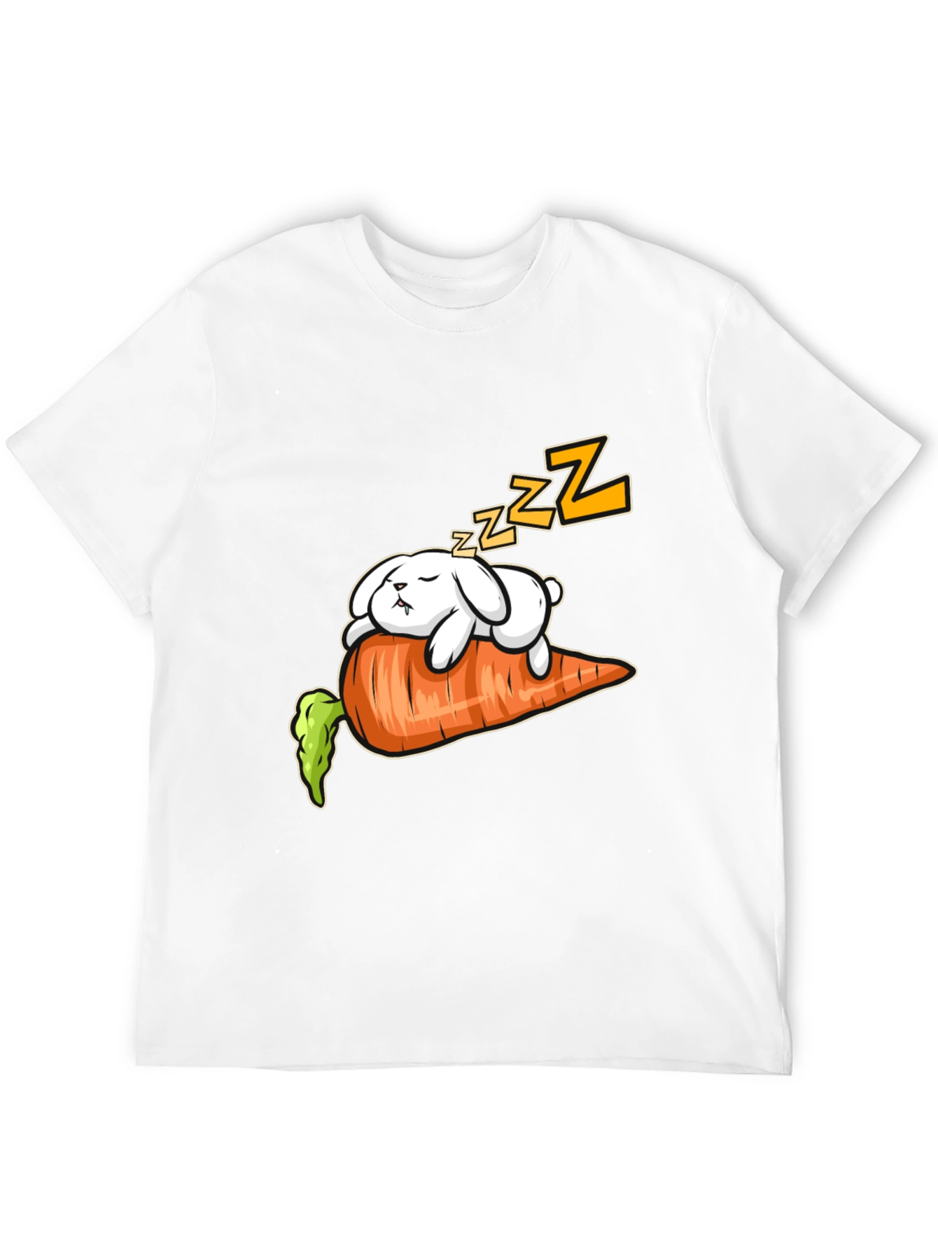 Sleeping Bunny on Carrot Graphic Tee