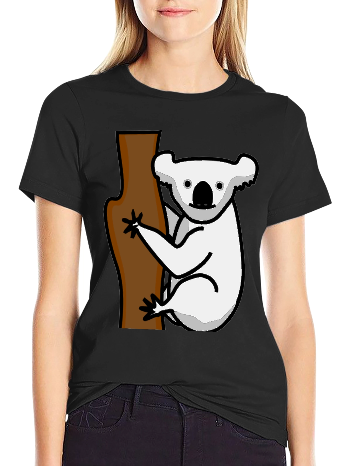 Koala Tree Graphic Tee - Black