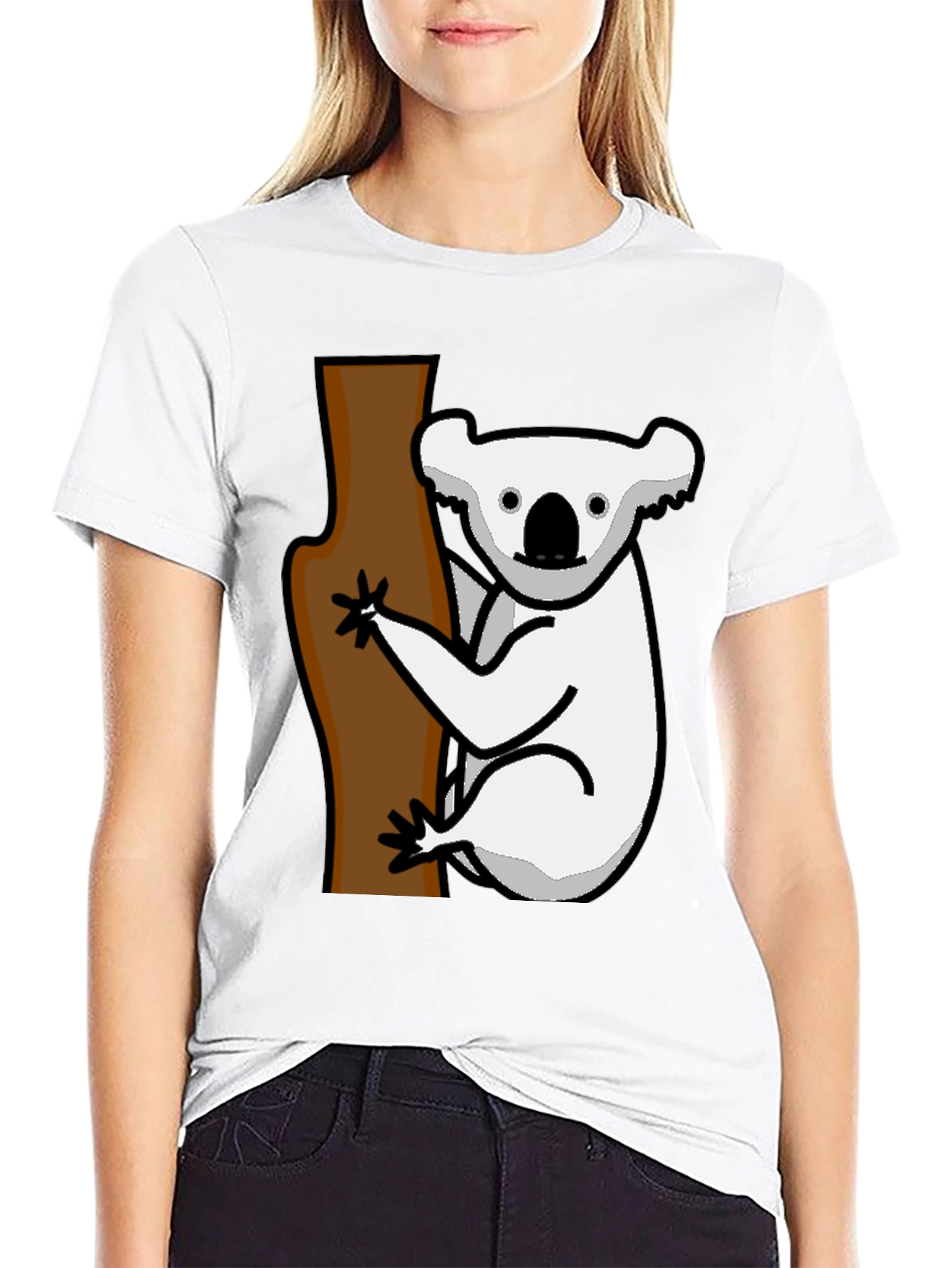 Koala Tree Graphic Tee - Black