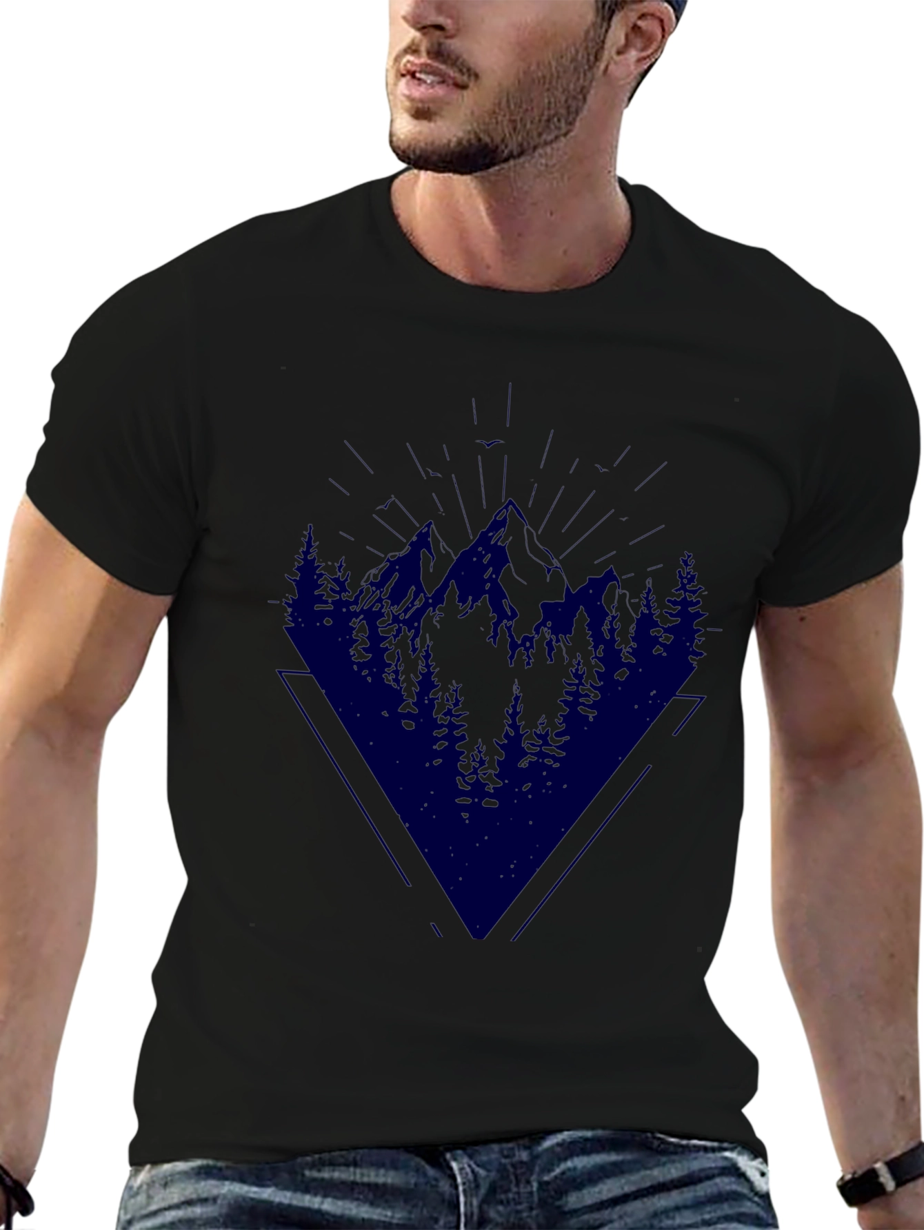 Mountain & Trees Graphic Tee - Adventure Awaits