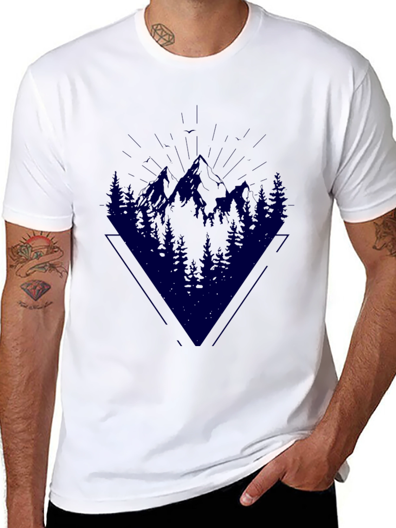 Mountain & Trees Graphic Tee - Adventure Awaits