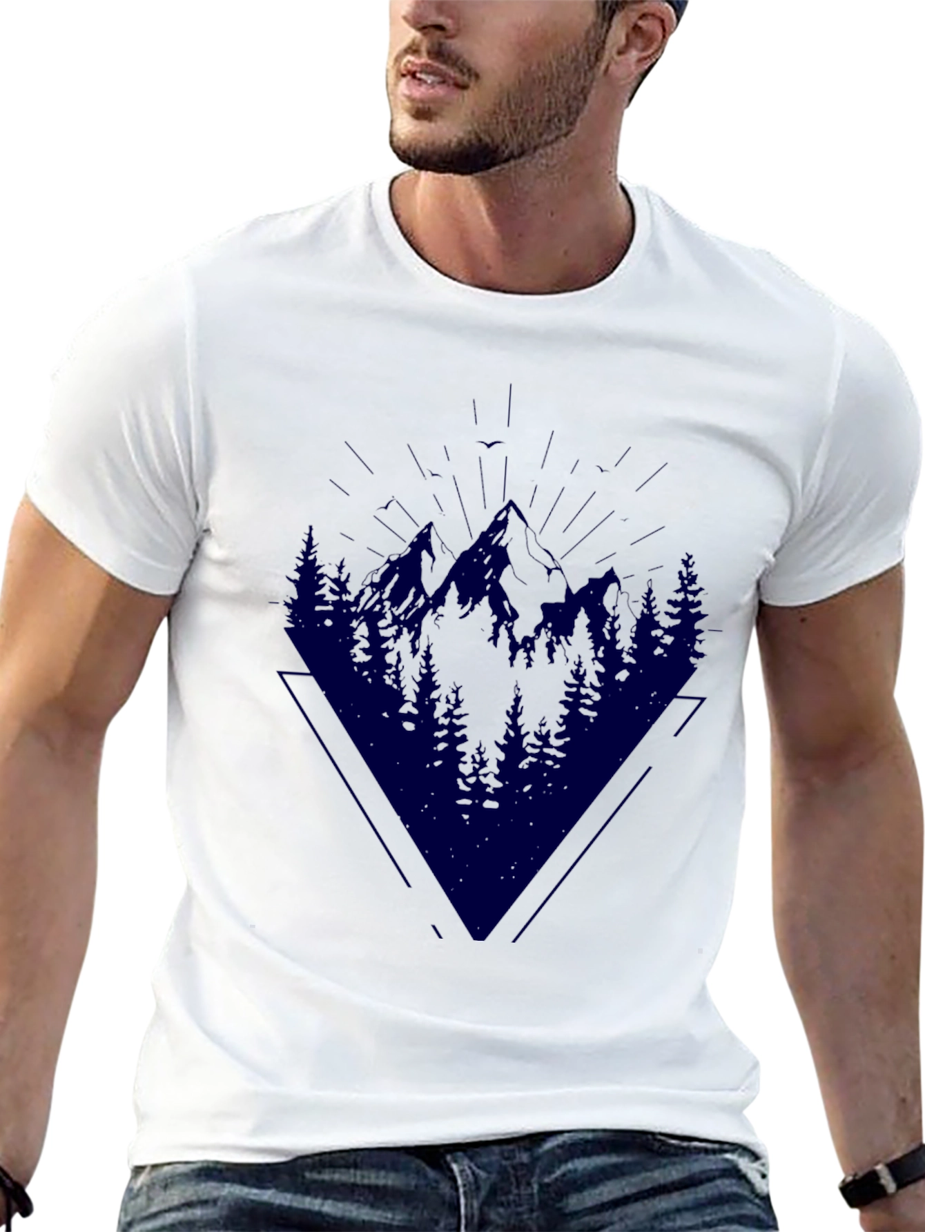 Mountain & Trees Graphic Tee - Adventure Awaits
