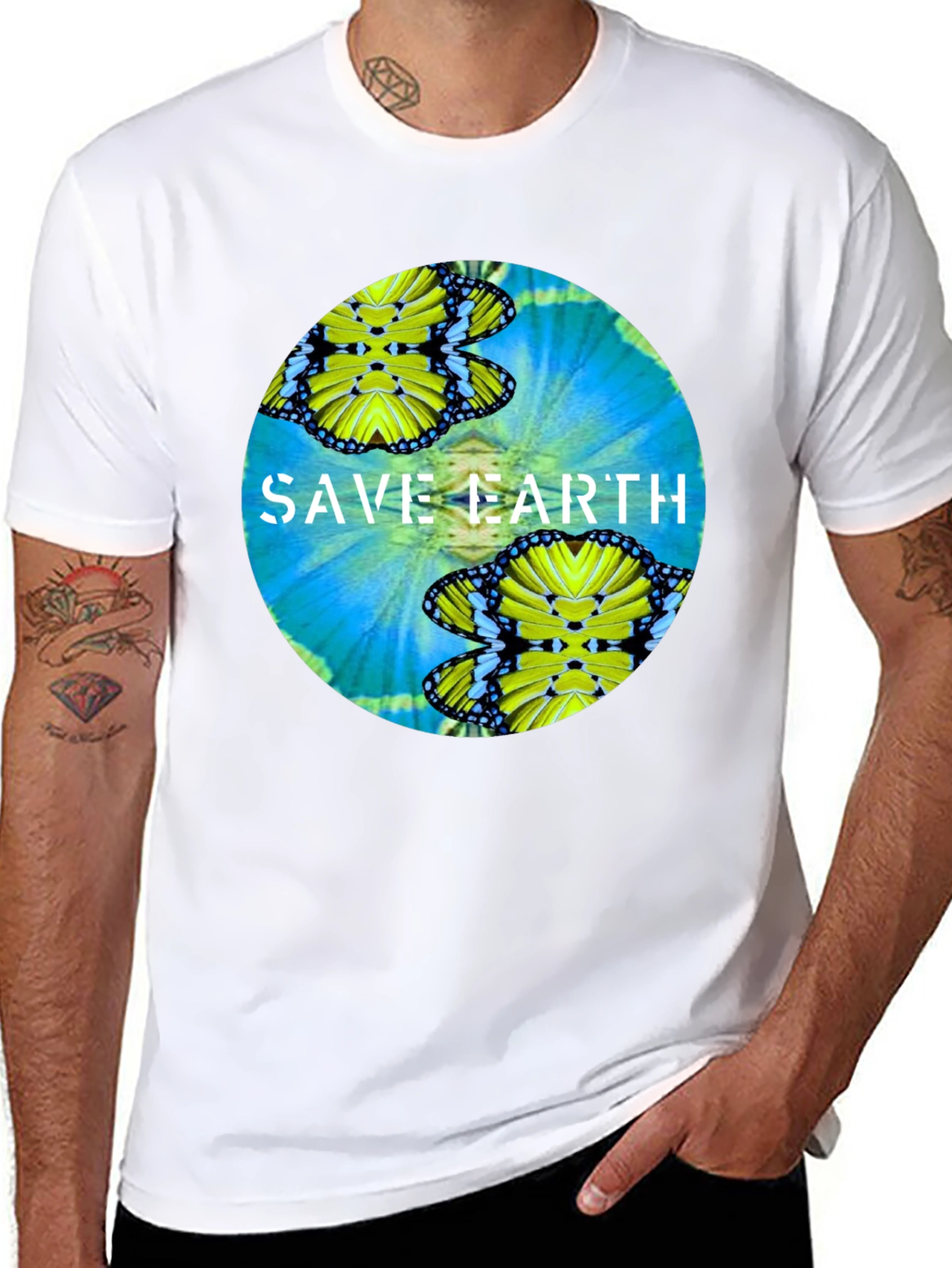 Save Earth Graphic Tee - Nature Lovers T-Shirt