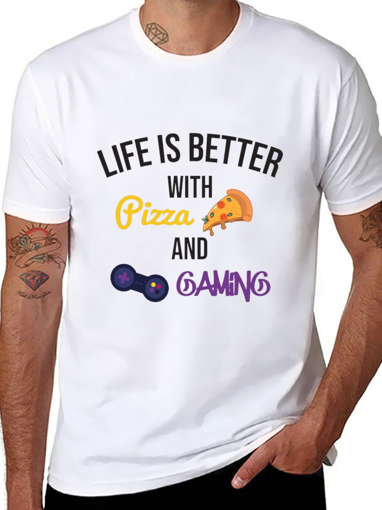 Life is Better with Pizza and Gaming T-Shirt