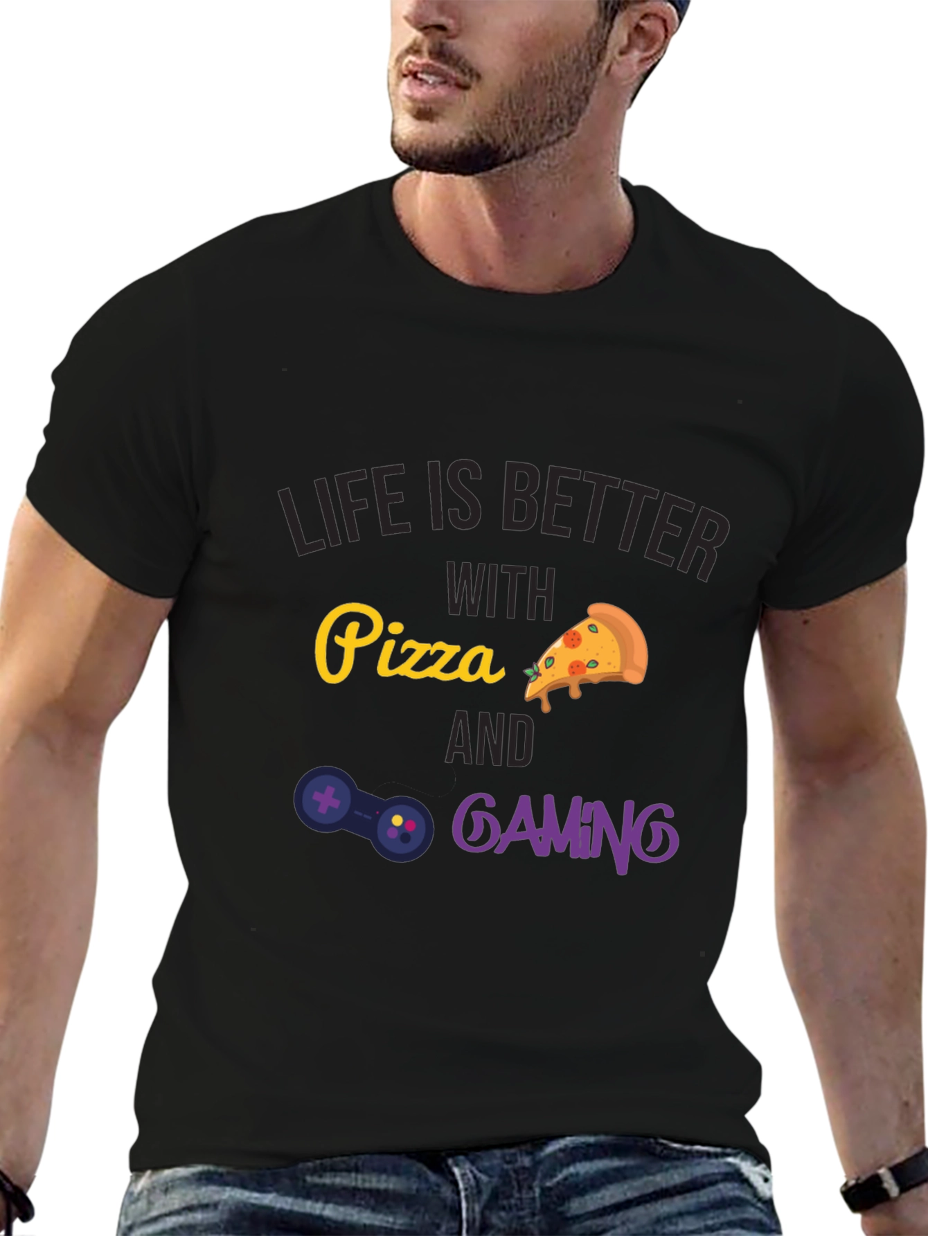 Life is Better with Pizza and Gaming T-Shirt