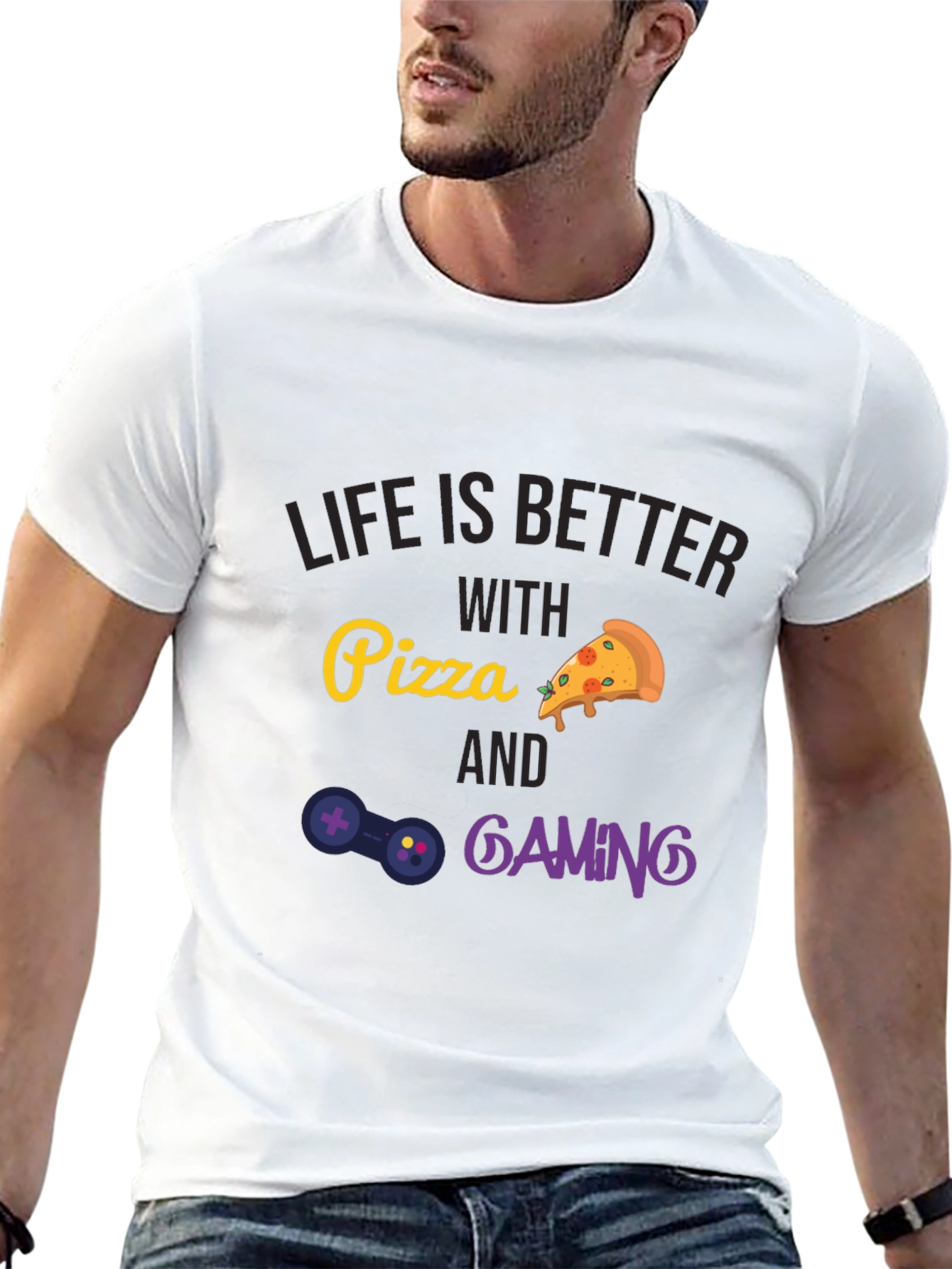 Life is Better with Pizza and Gaming T-Shirt