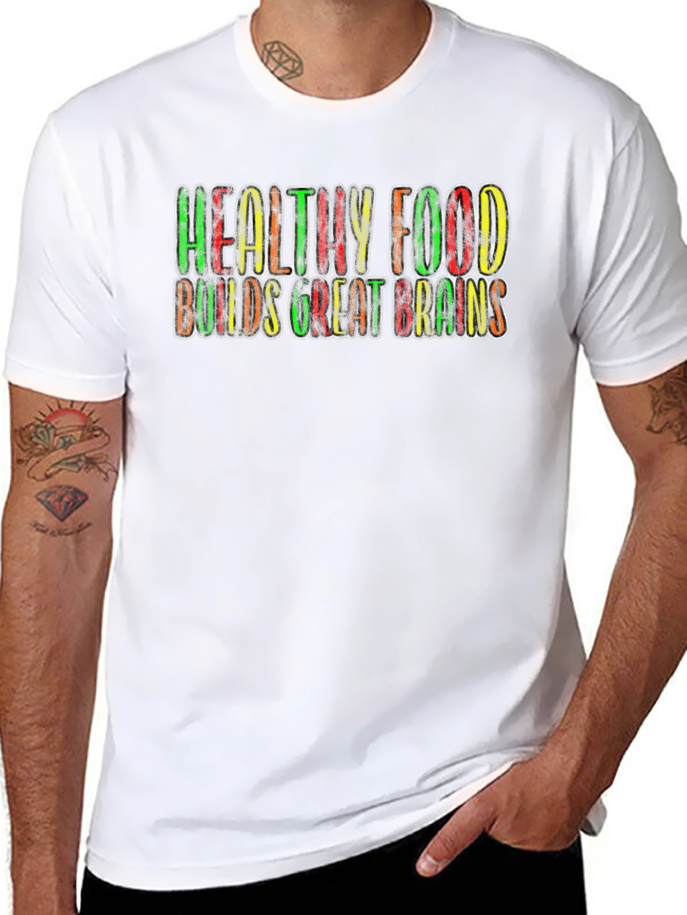 Healthy Food Builds Great Brains T-Shirt