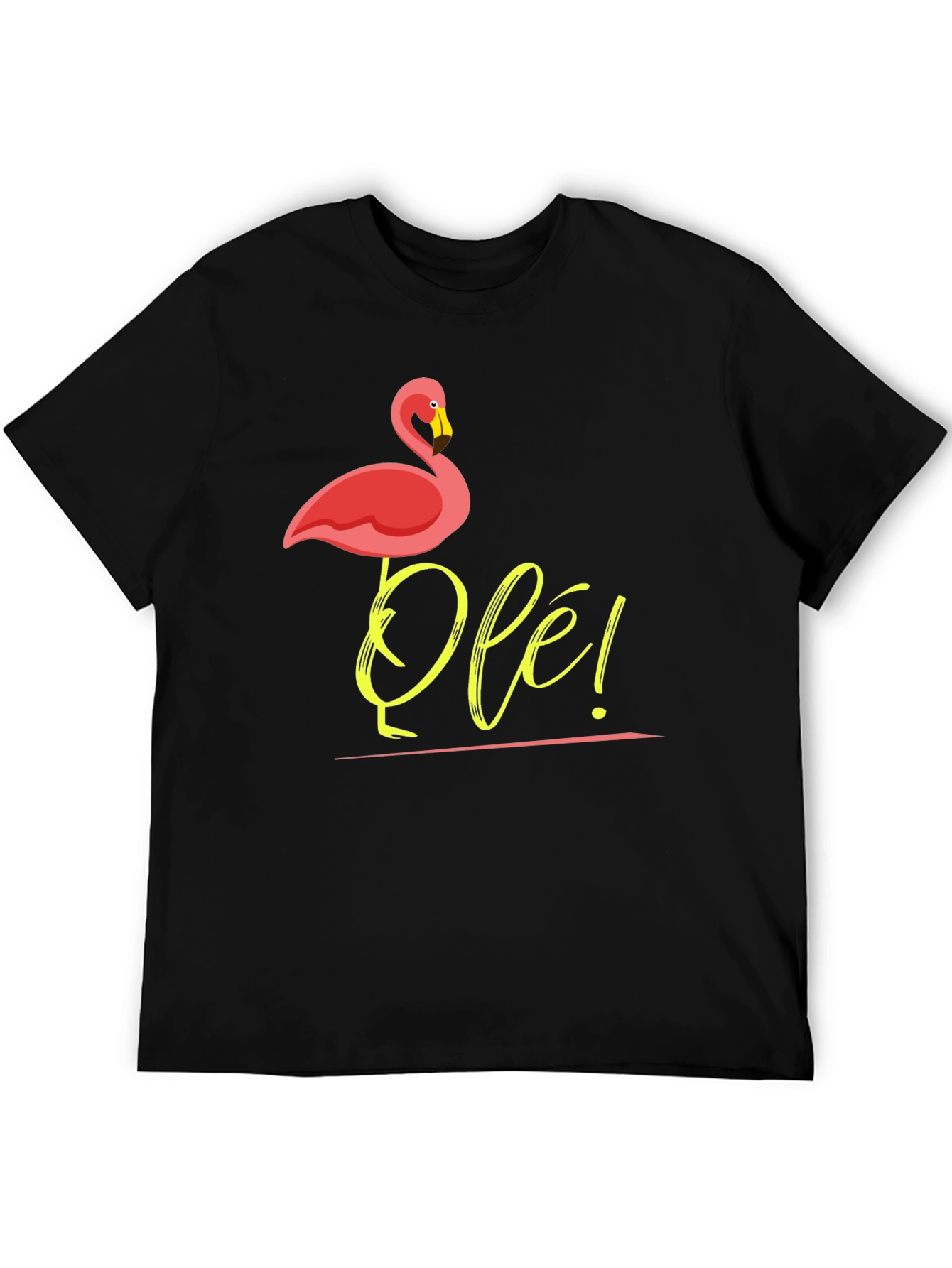 Ole! Flamingo Graphic Tee - Casual Mens T-Shirt