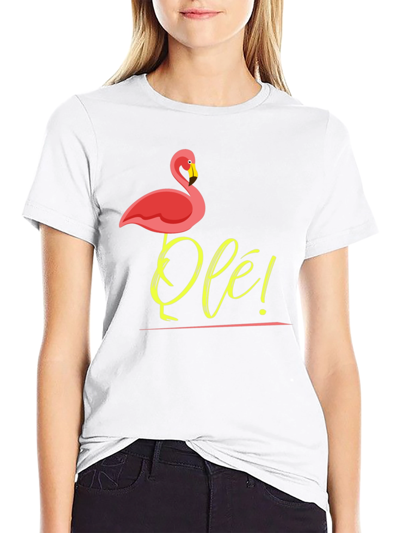Ole! Flamingo Graphic Tee - Casual Mens T-Shirt