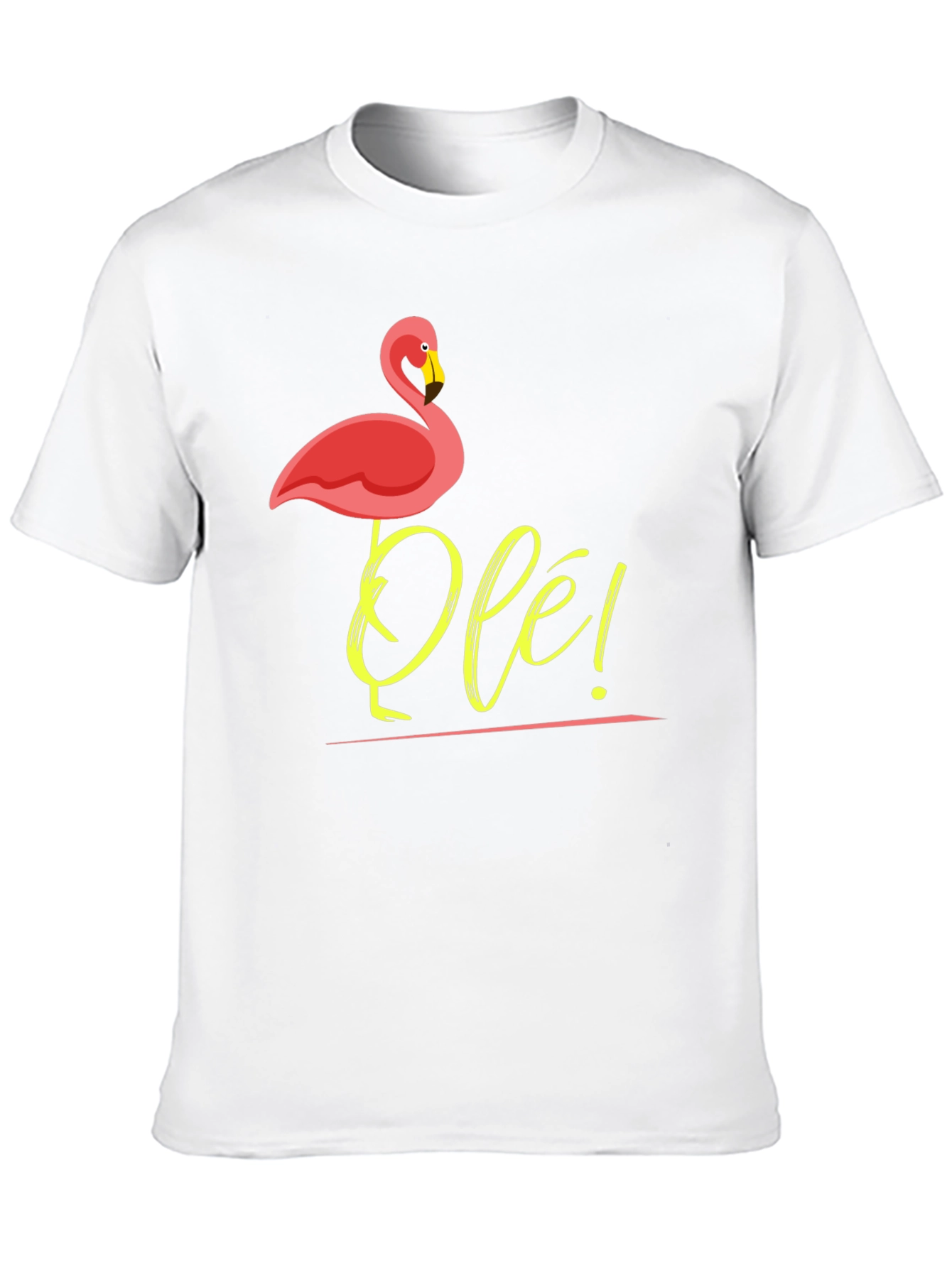 Ole! Flamingo Graphic Tee - Casual Mens T-Shirt