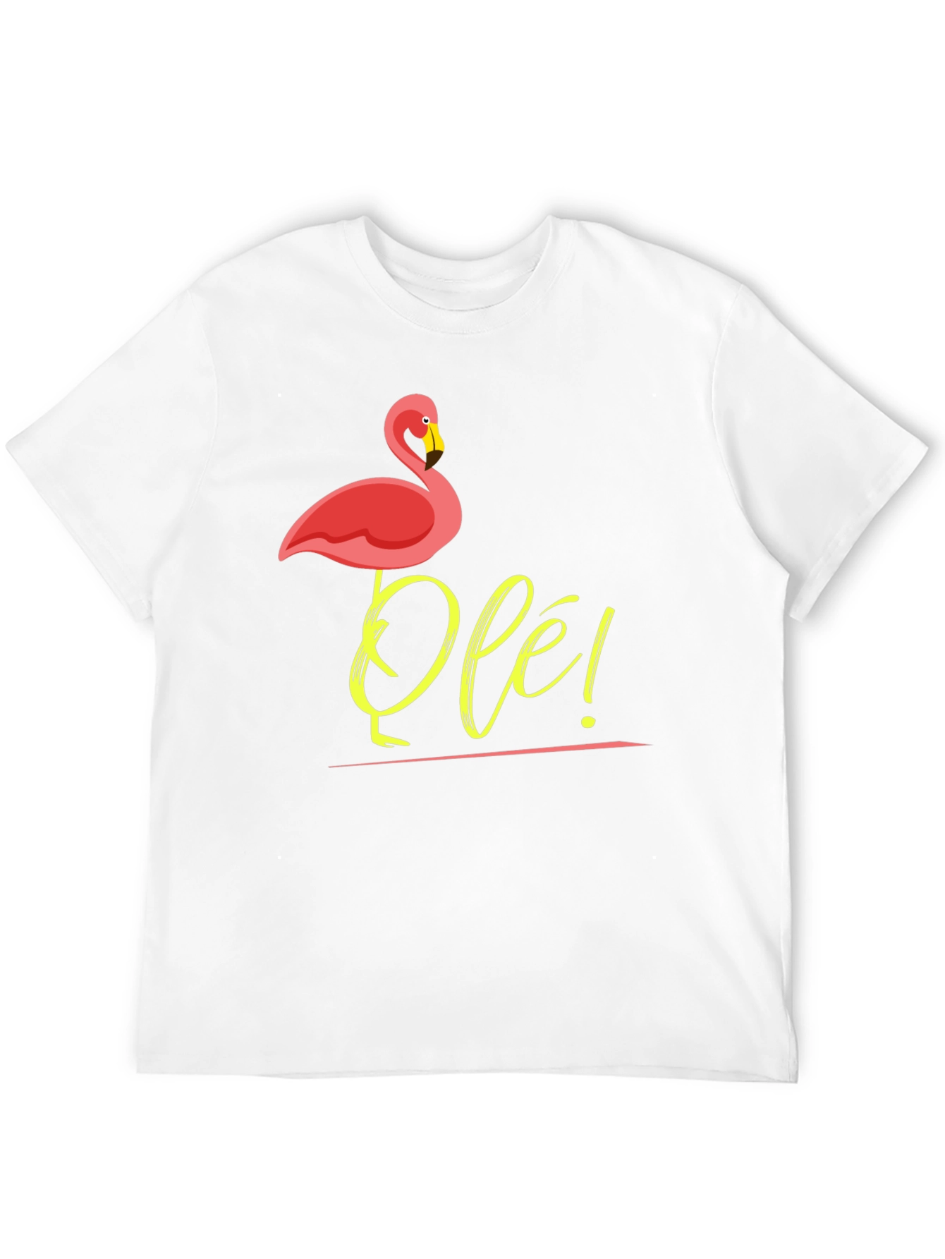 Ole! Flamingo Graphic Tee - Casual Mens T-Shirt