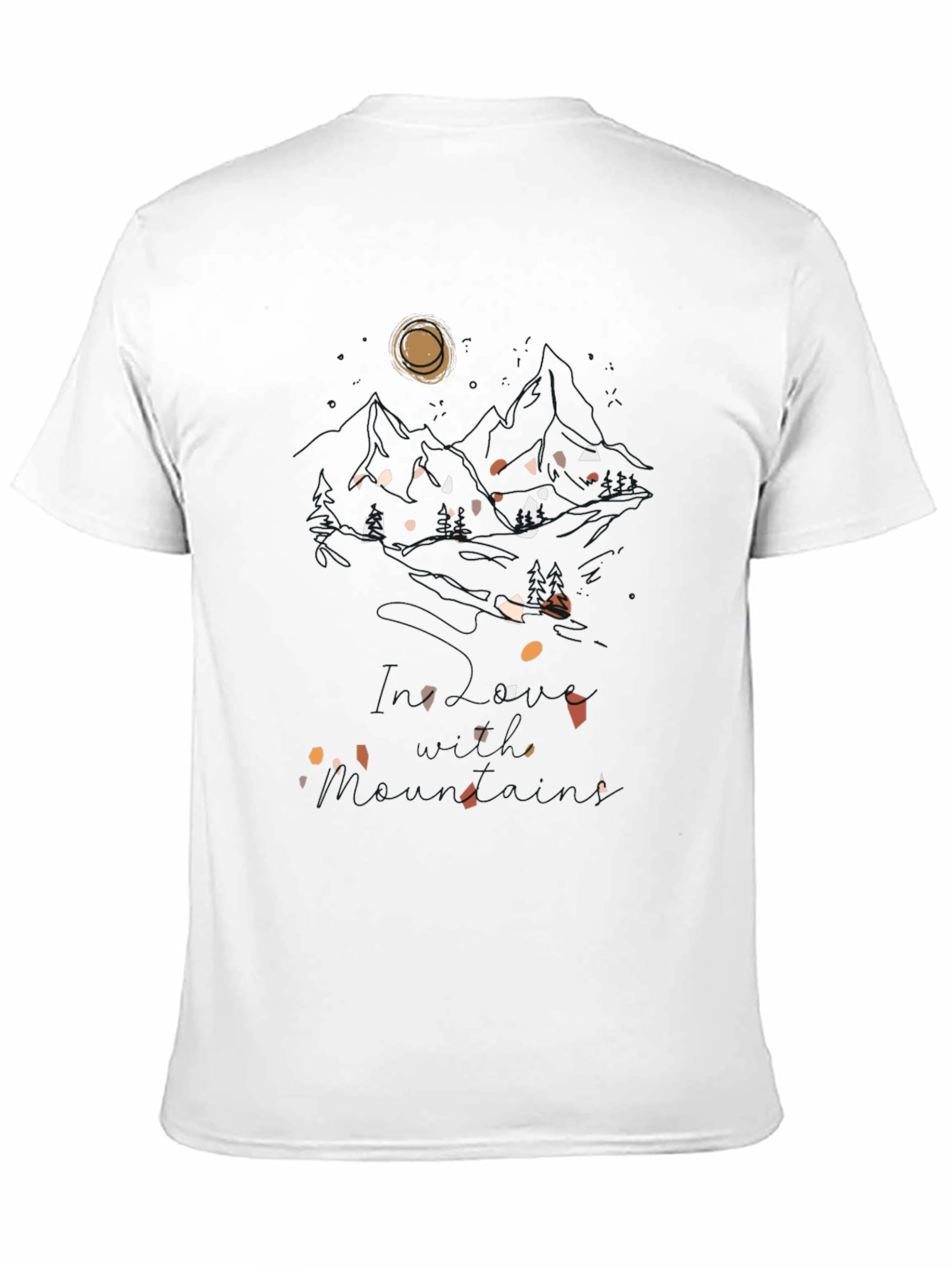 Abstract Print Black T-Shirt