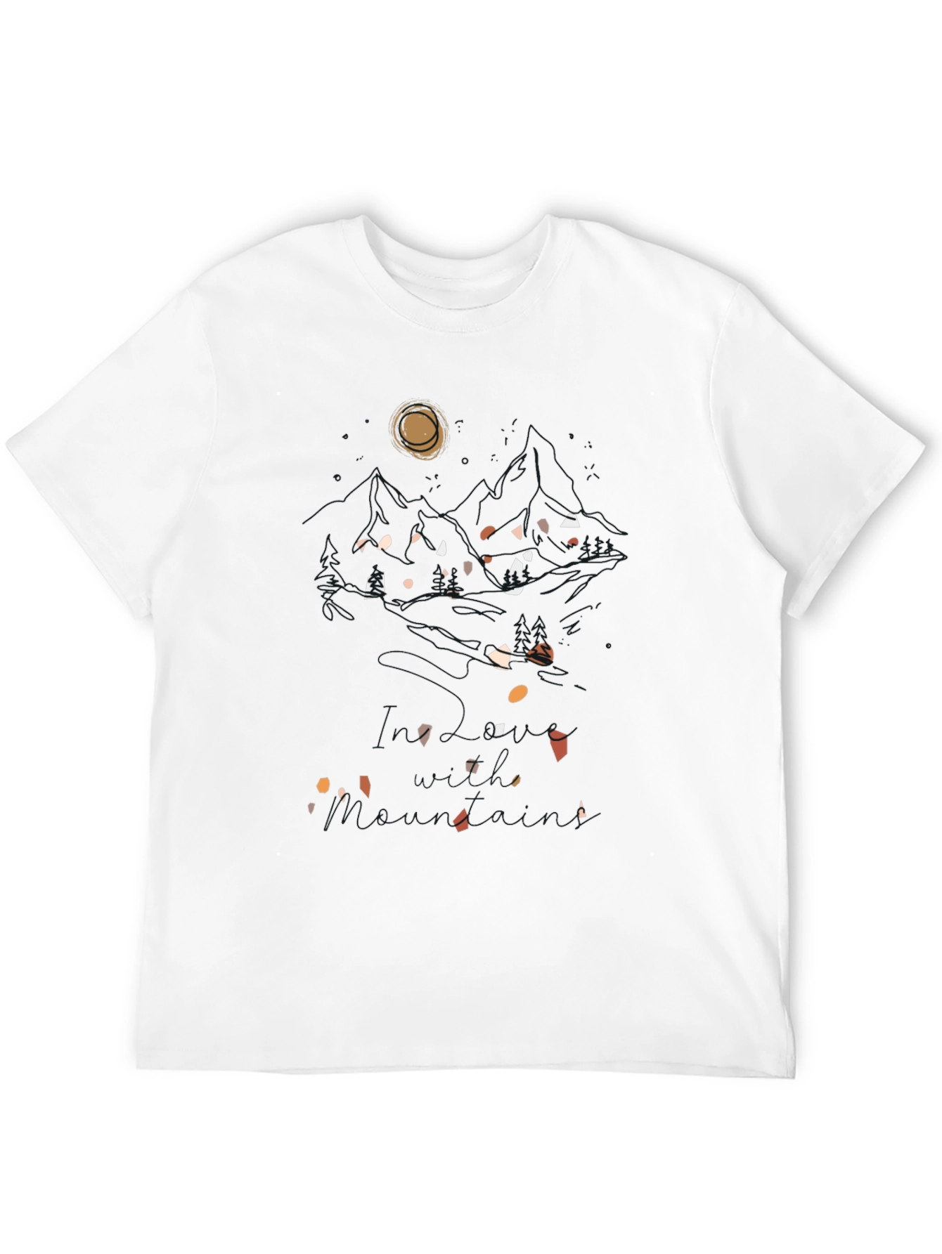 Abstract Print Black T-Shirt