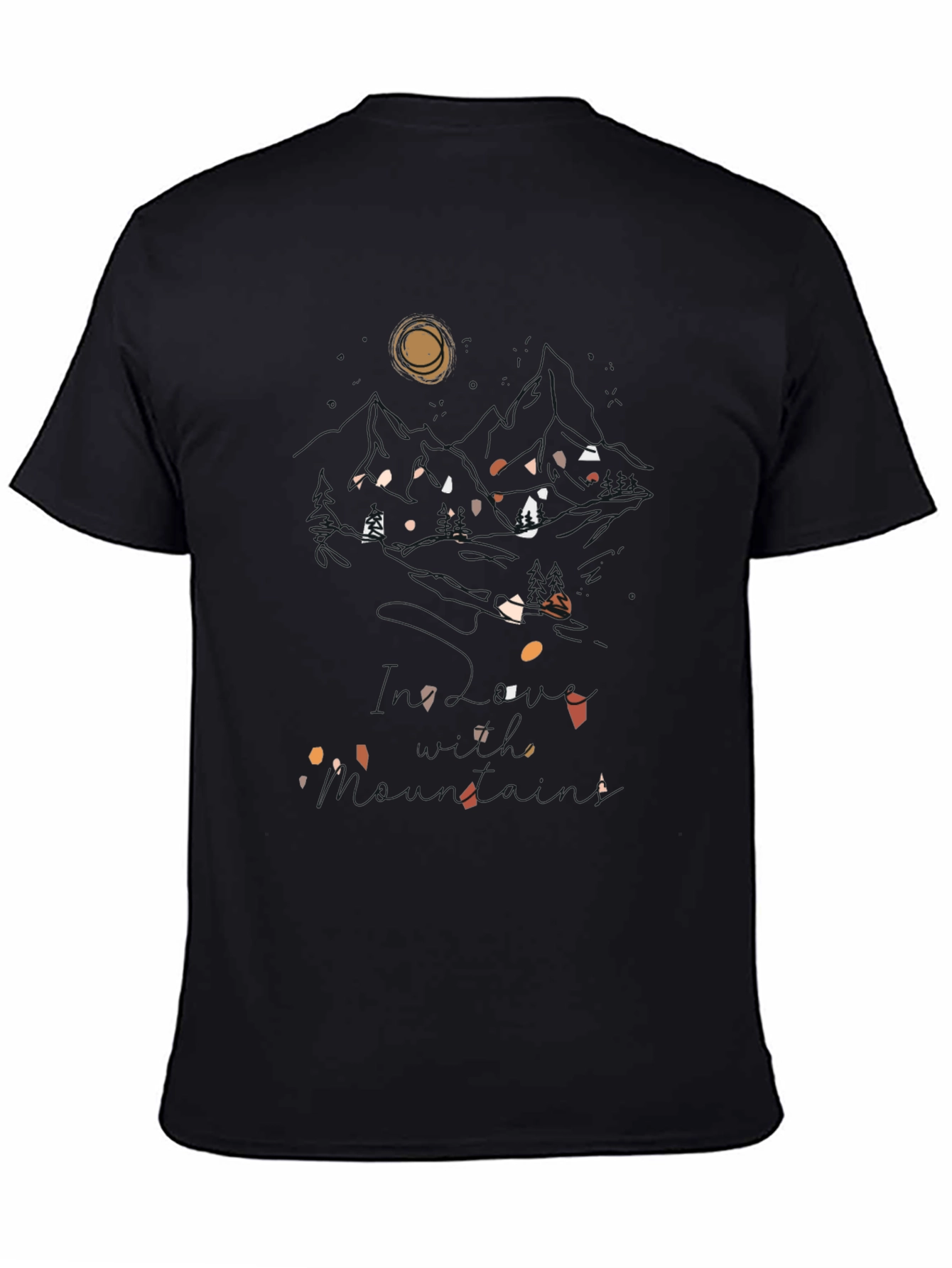 Abstract Print Black T-Shirt