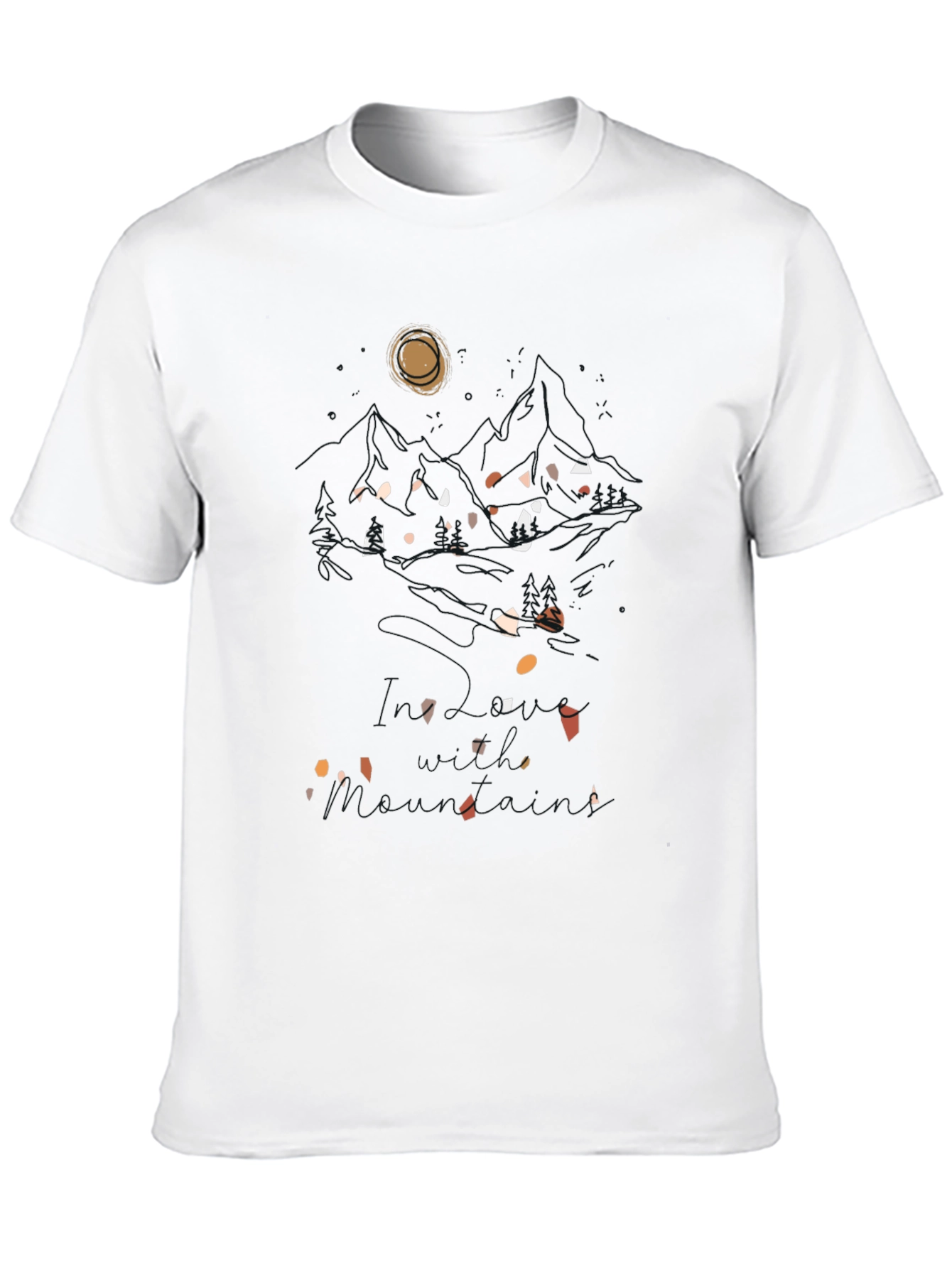 Abstract Print Black T-Shirt