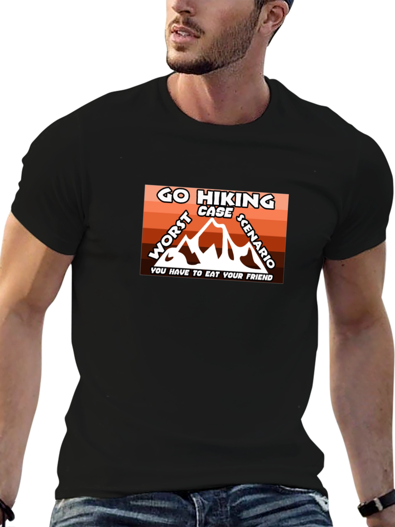 Go Hiking Worst Case Scenario Graphic Tee