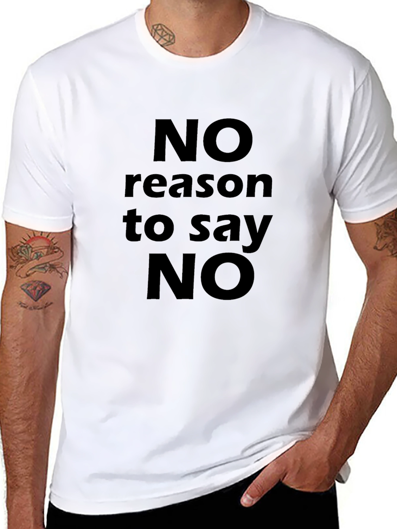 No Reason to Say No Graphic Tee - Black