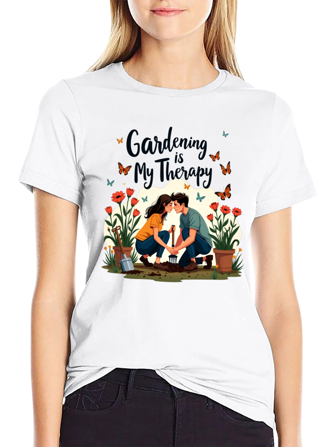Gardening is My Therapy Graphic T-Shirt
