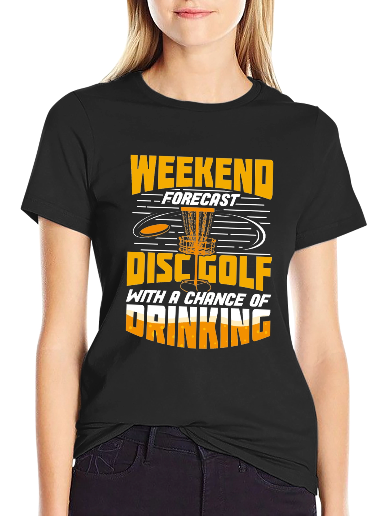 Funny Disc Golf Weekend Forecast T-Shirt