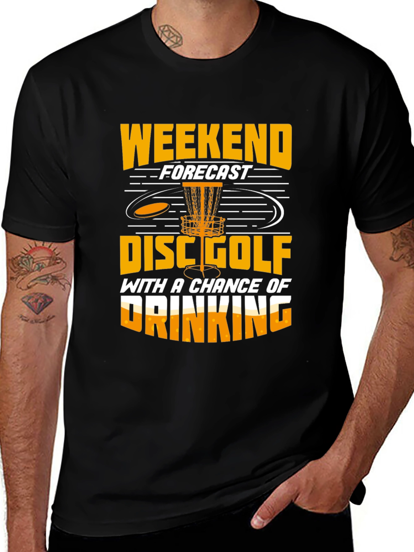 Funny Disc Golf Weekend Forecast T-Shirt