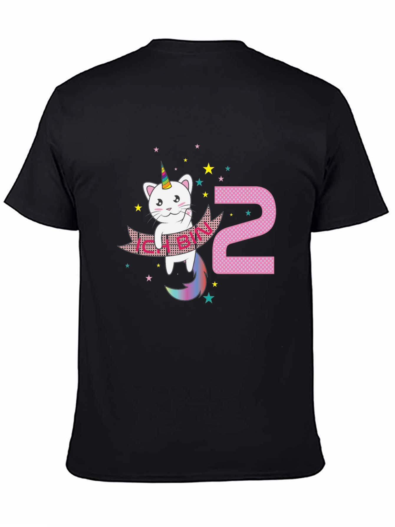 Cute 2nd Birthday Unicorn Cat T-Shirt