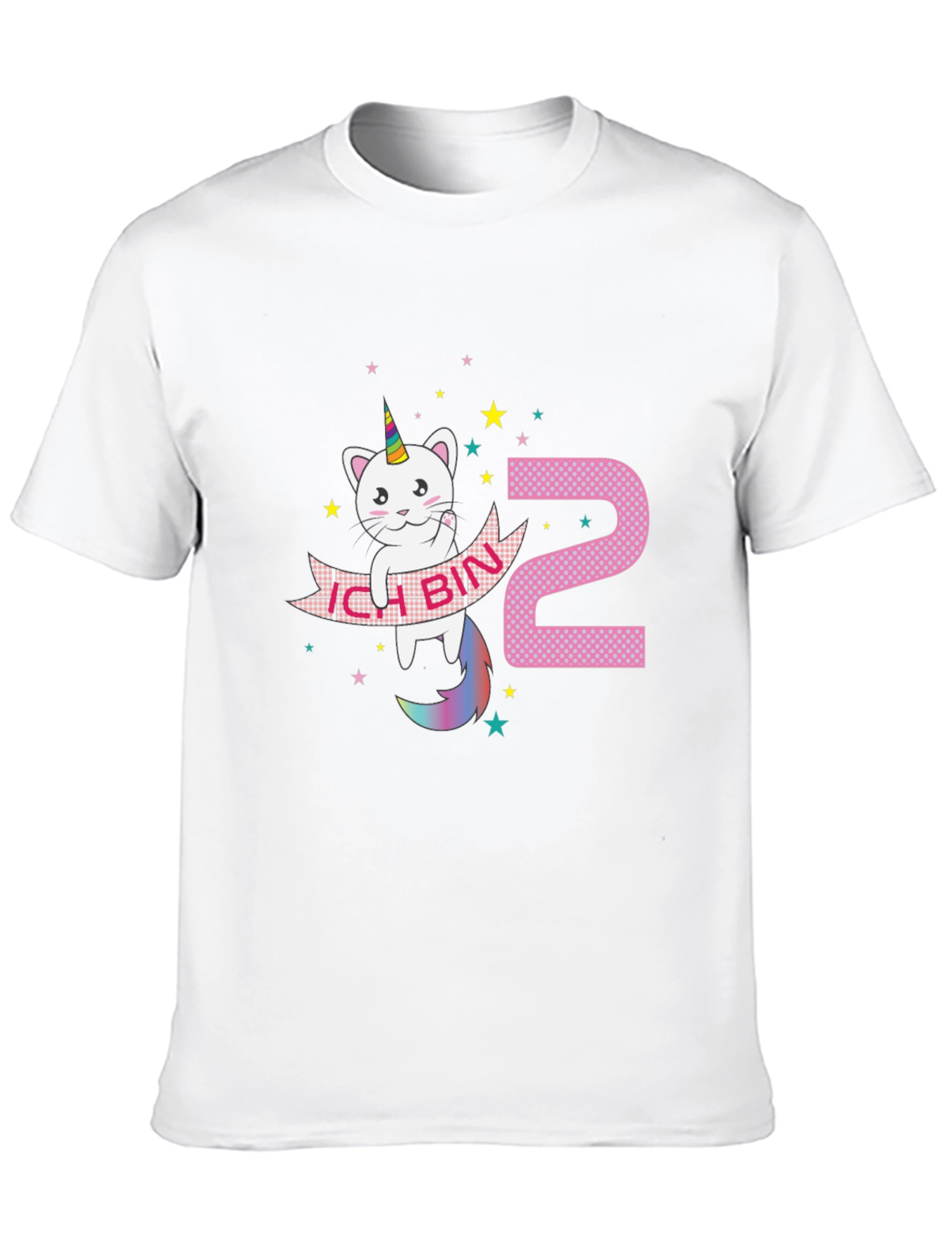 Cute 2nd Birthday Unicorn Cat T-Shirt