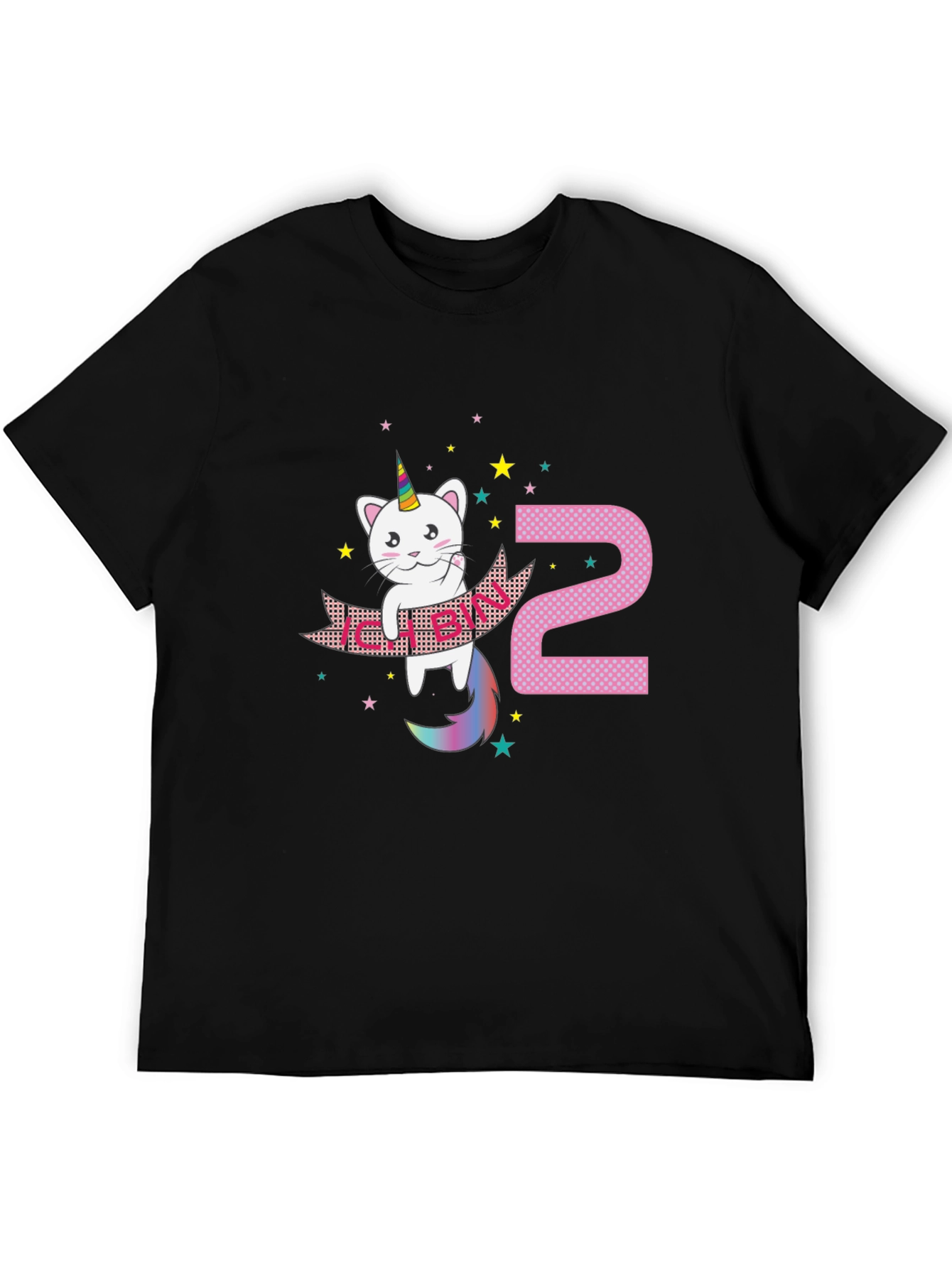 Cute 2nd Birthday Unicorn Cat T-Shirt