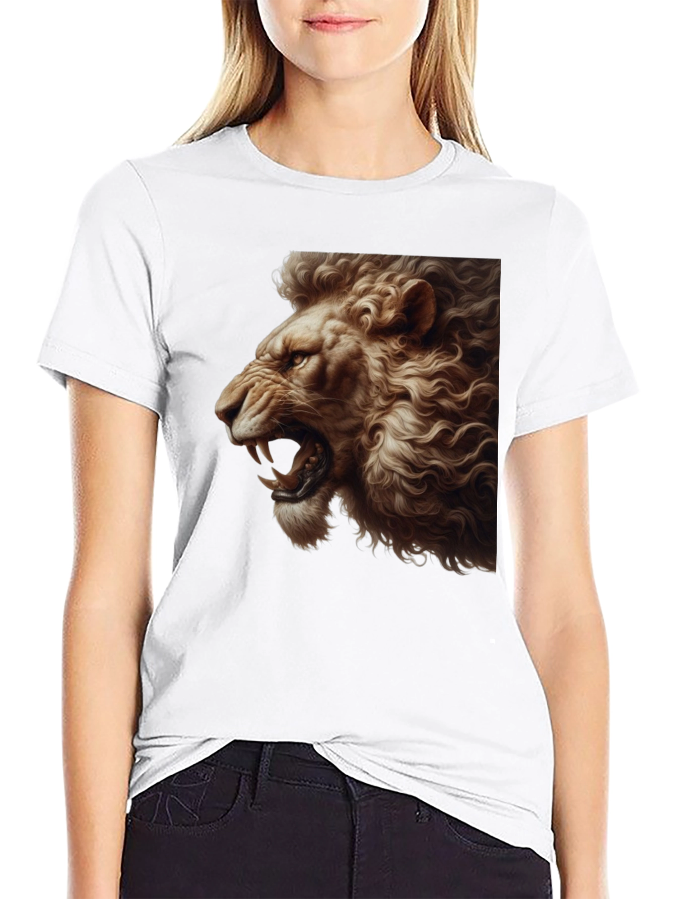 Roaring Lion Graphic Tee - Bold Black T-Shirt