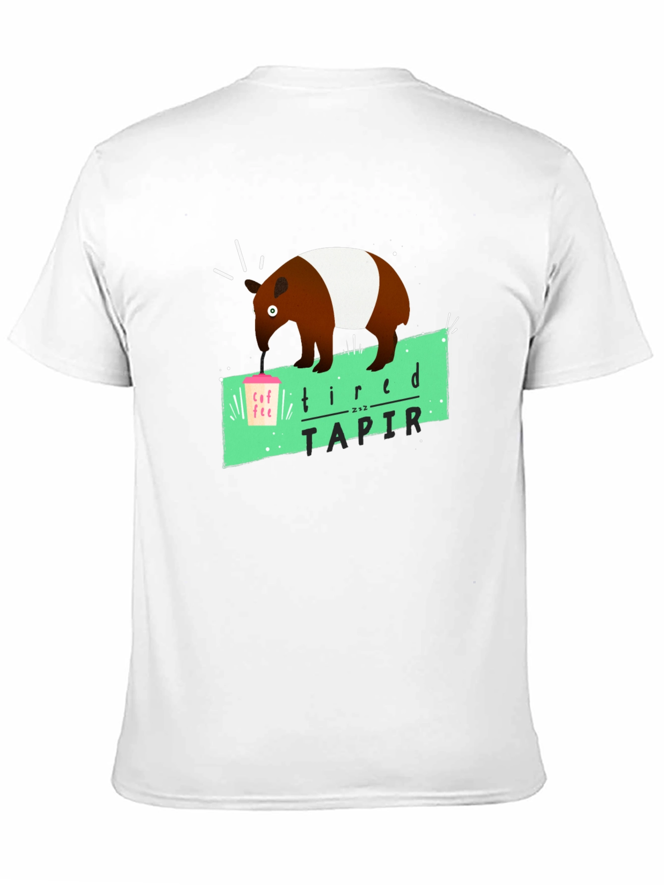 Tired Tapir Graphic Tee - Coffee Lovers Humor