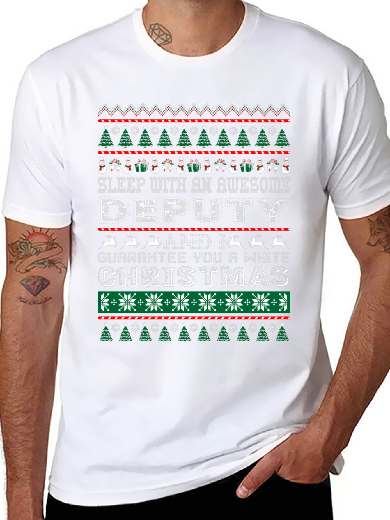 Awesome Deputy Ugly Christmas T-Shirt